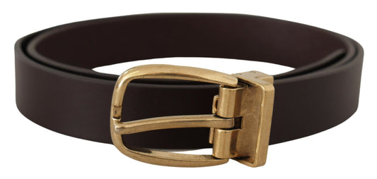 Dolce & Gabbana Dark Brown Gold Tone Metal Buckle braun