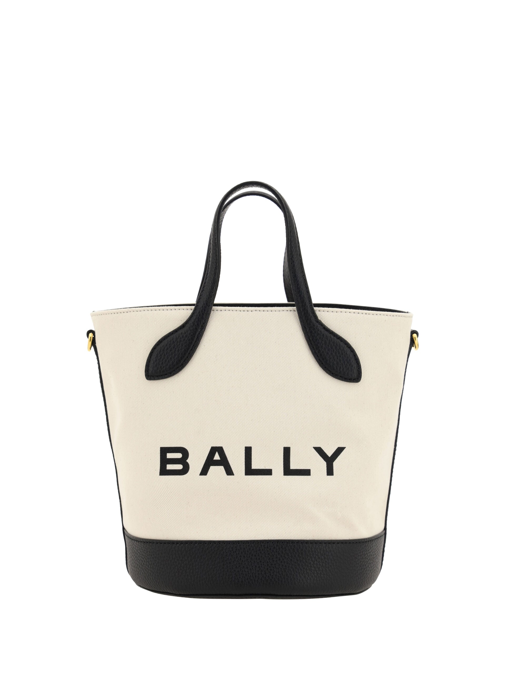 Bally White and Black Leather Bucket Bag Curated Luxury Accessories by Orvyn