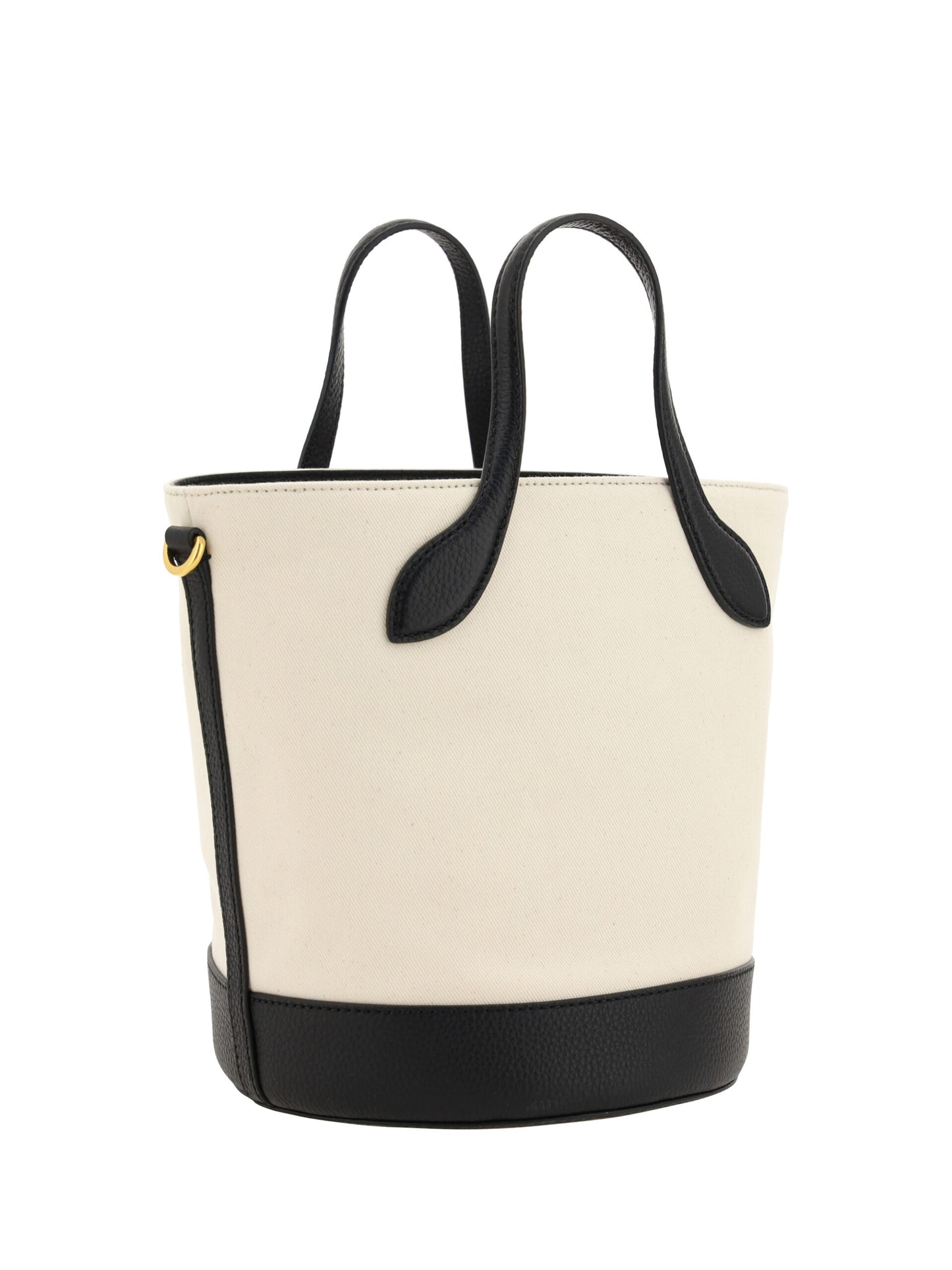Bally White and Black Leather Bucket Bag Curated Luxury Accessories by Orvyn