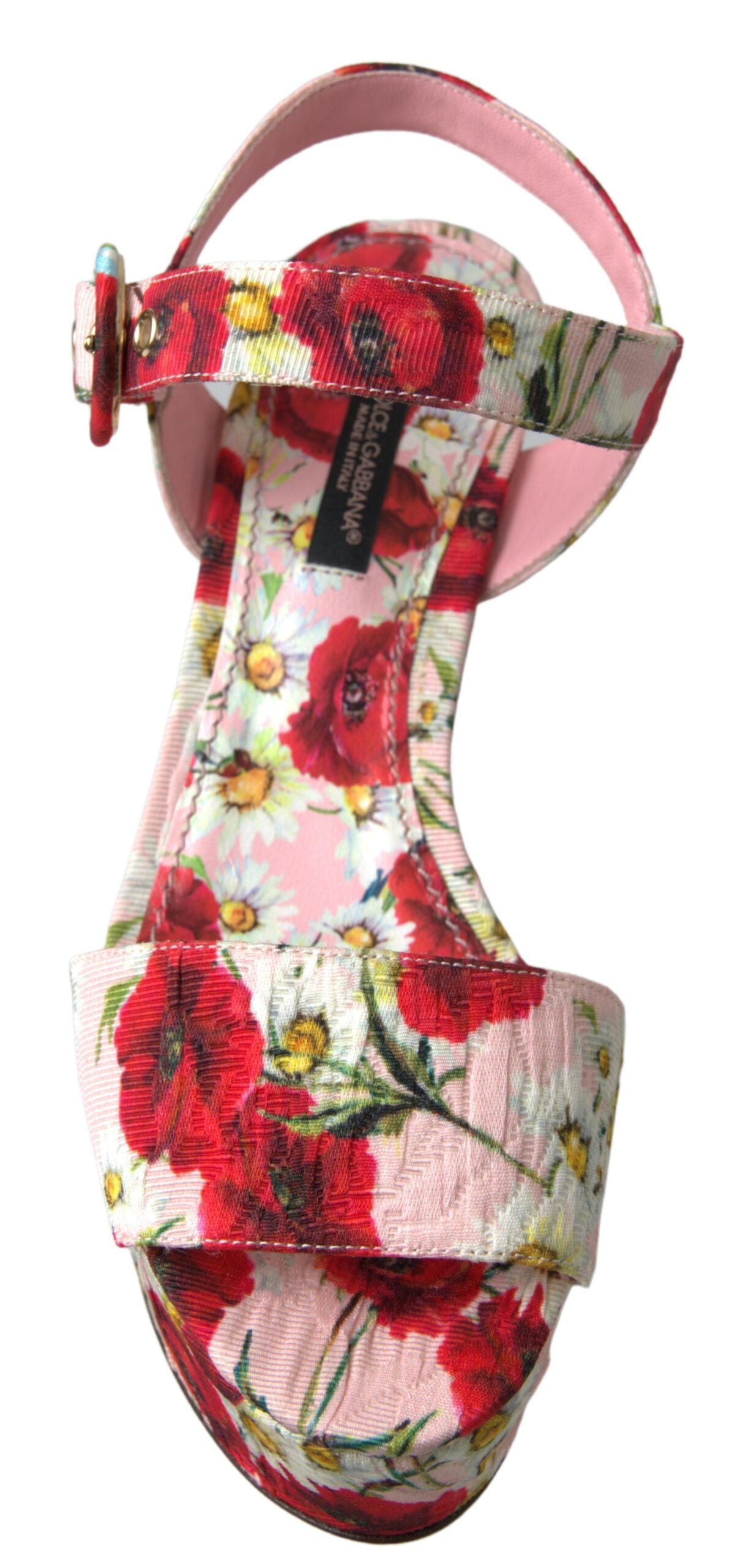 Dolce & Gabbana Multicolor floral print Wedges Floral Ankle Strap Sandals Curated Luxury Accessories by Orvyn