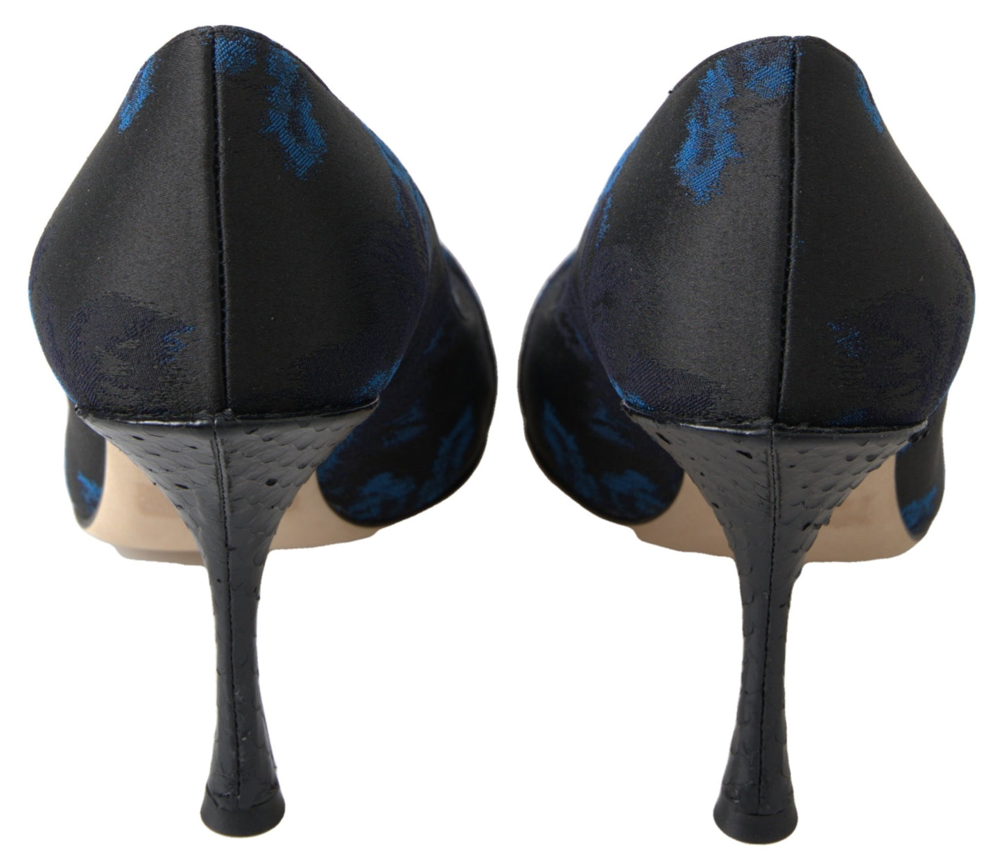 Dolce & Gabbana Blue Floral Ayers Crystal Pumps Shoes blau