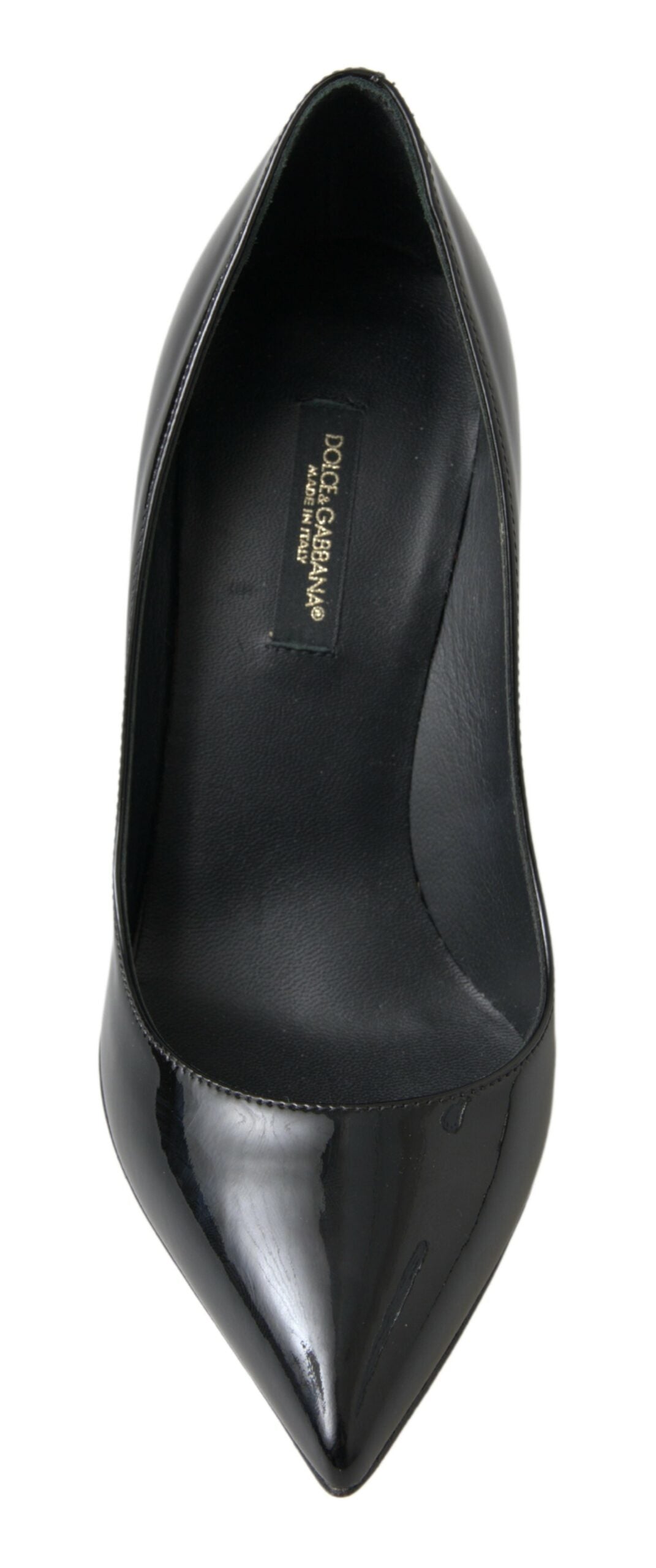 Dolce & Gabbana Black Patent Leather High Heels Pumps Shoes schwarz