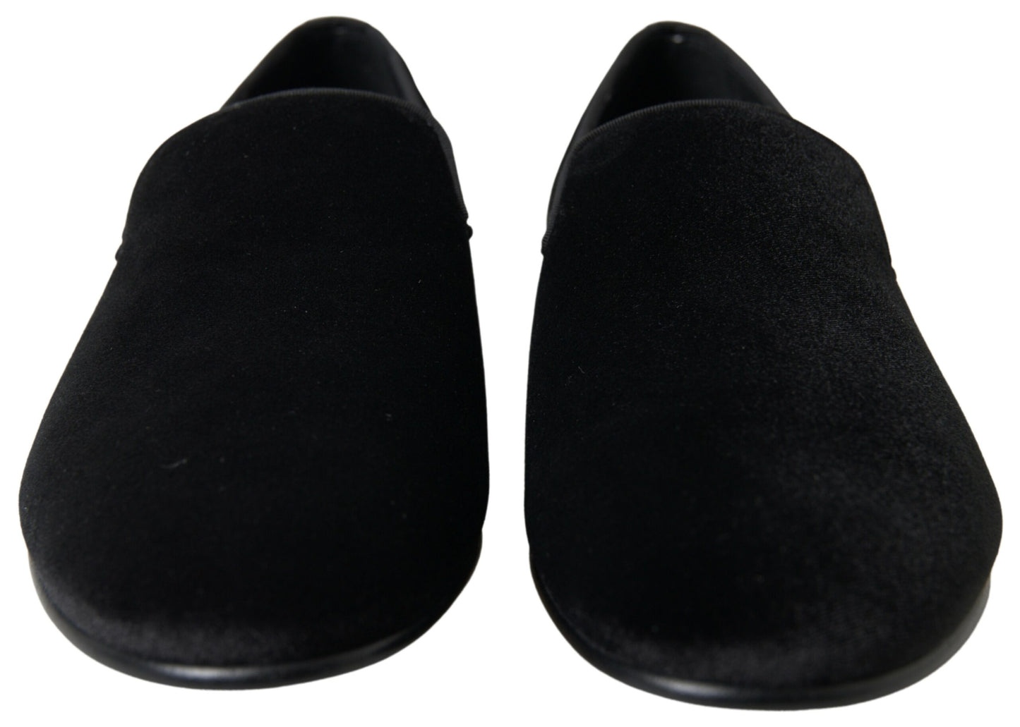 Dolce & Gabbana Black Velvet Loafers Formal Shoes Curated Luxury Accessories by Orvyn