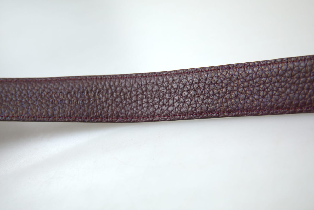 Dolce & Gabbana Brown Leather Metal Buckle Men Cintura Belt braun