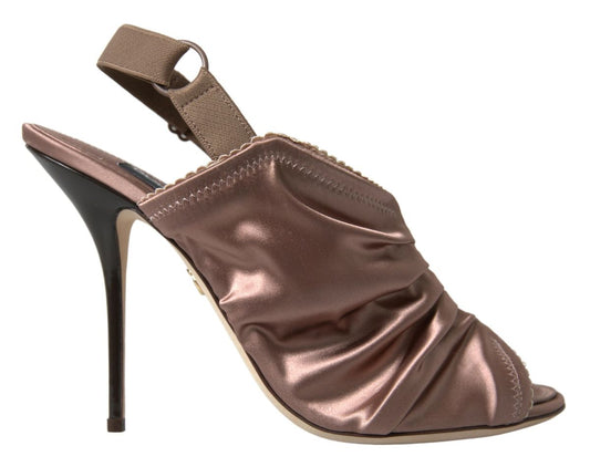 Dolce & Gabbana Light brown Slingback Corset Style Fastening stiletto heels braun