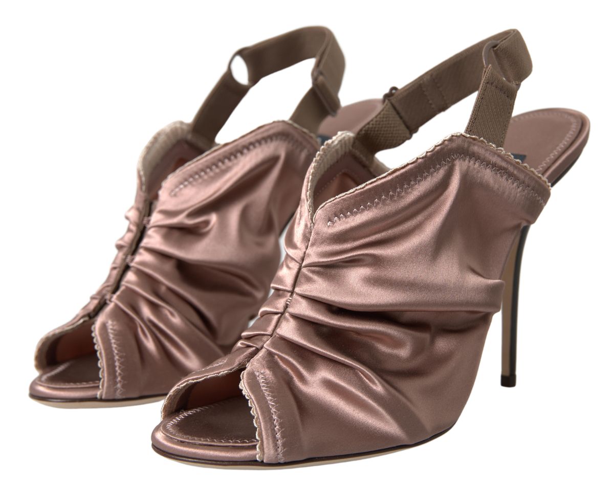 Dolce & Gabbana Light brown Slingback Corset Style Fastening stiletto heels braun