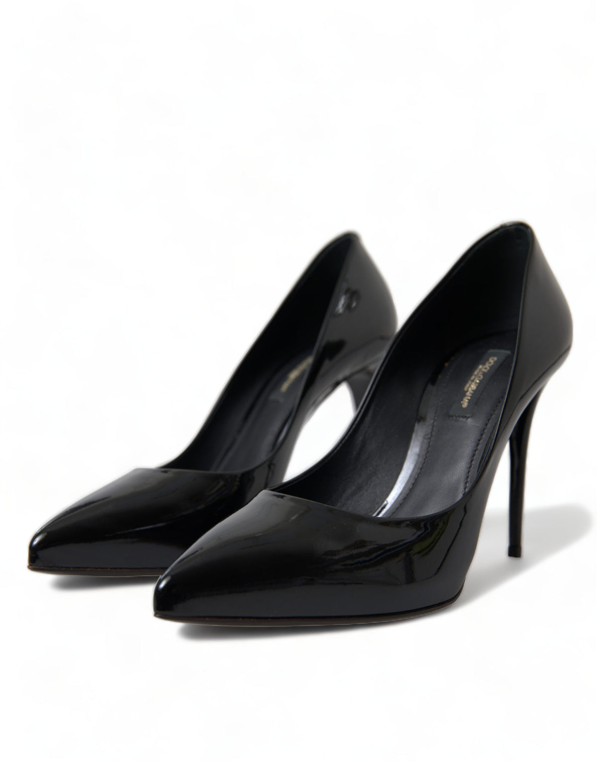 Dolce & Gabbana Black Patent Leather Pumps Heels Shoes schwarz