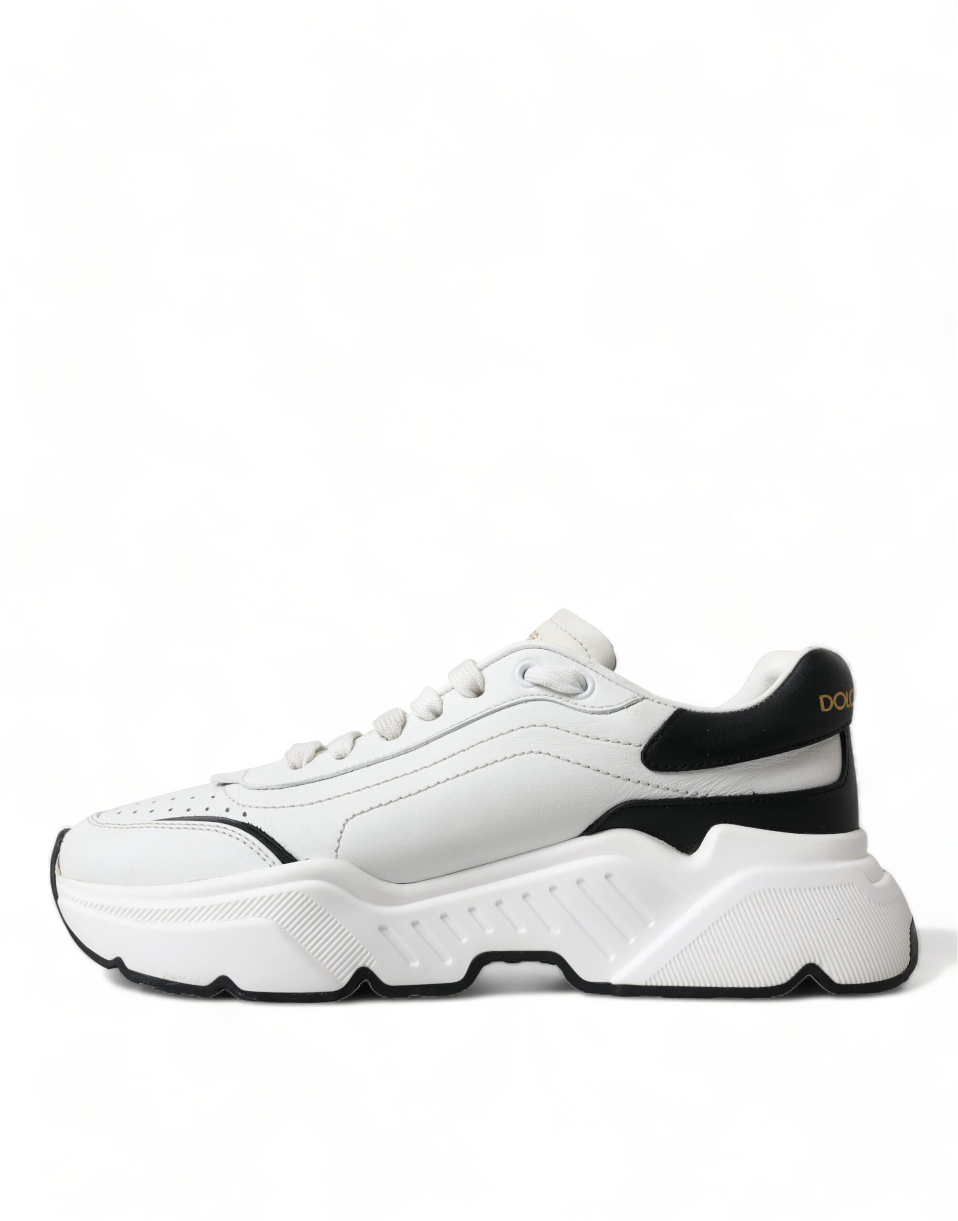 Dolce & Gabbana White Black Low Top Daymaster Sneakers Shoes Curated Luxury Accessories by Orvyn