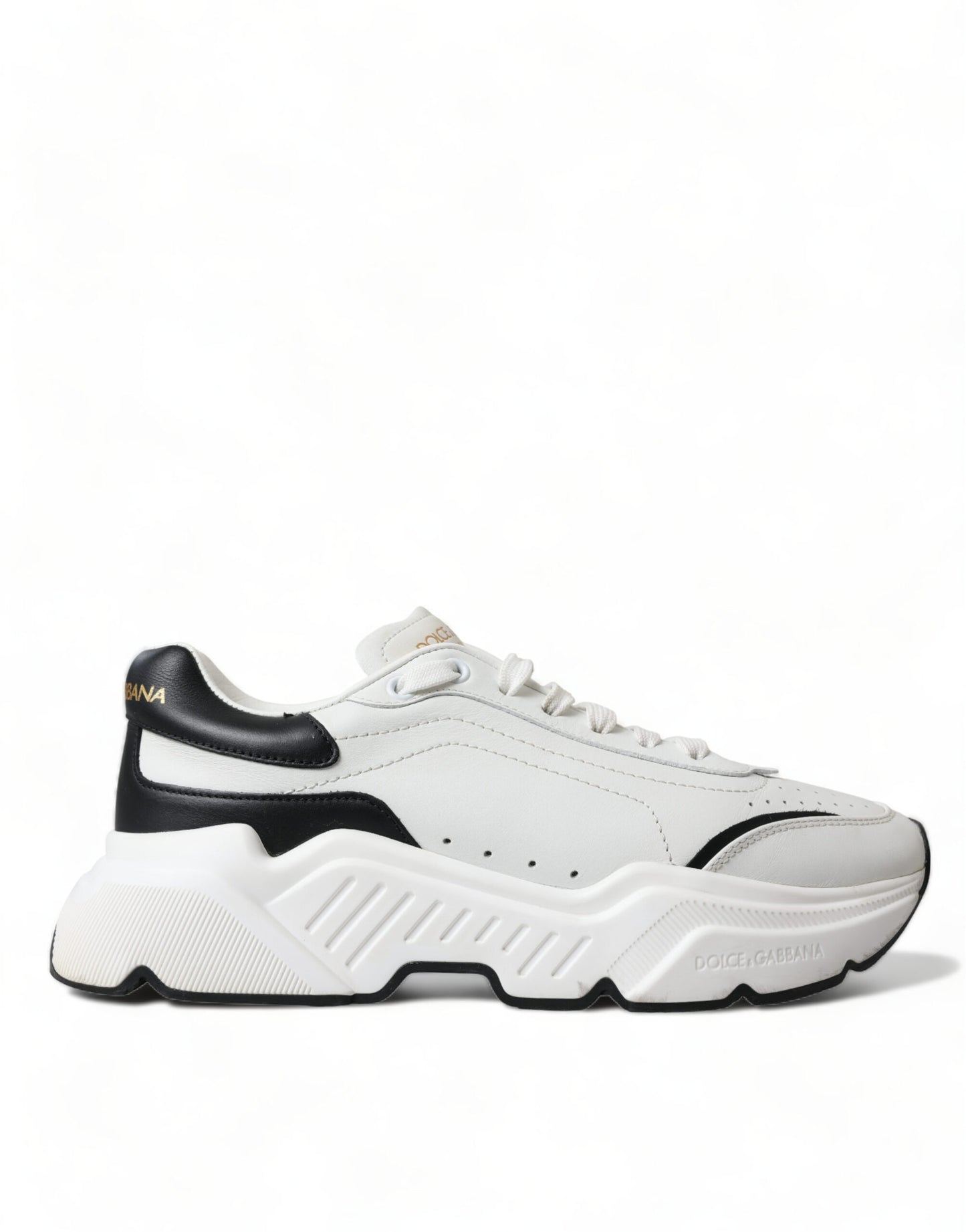 Dolce & Gabbana White Black Low Top Daymaster Sneakers Shoes Curated Luxury Accessories by Orvyn