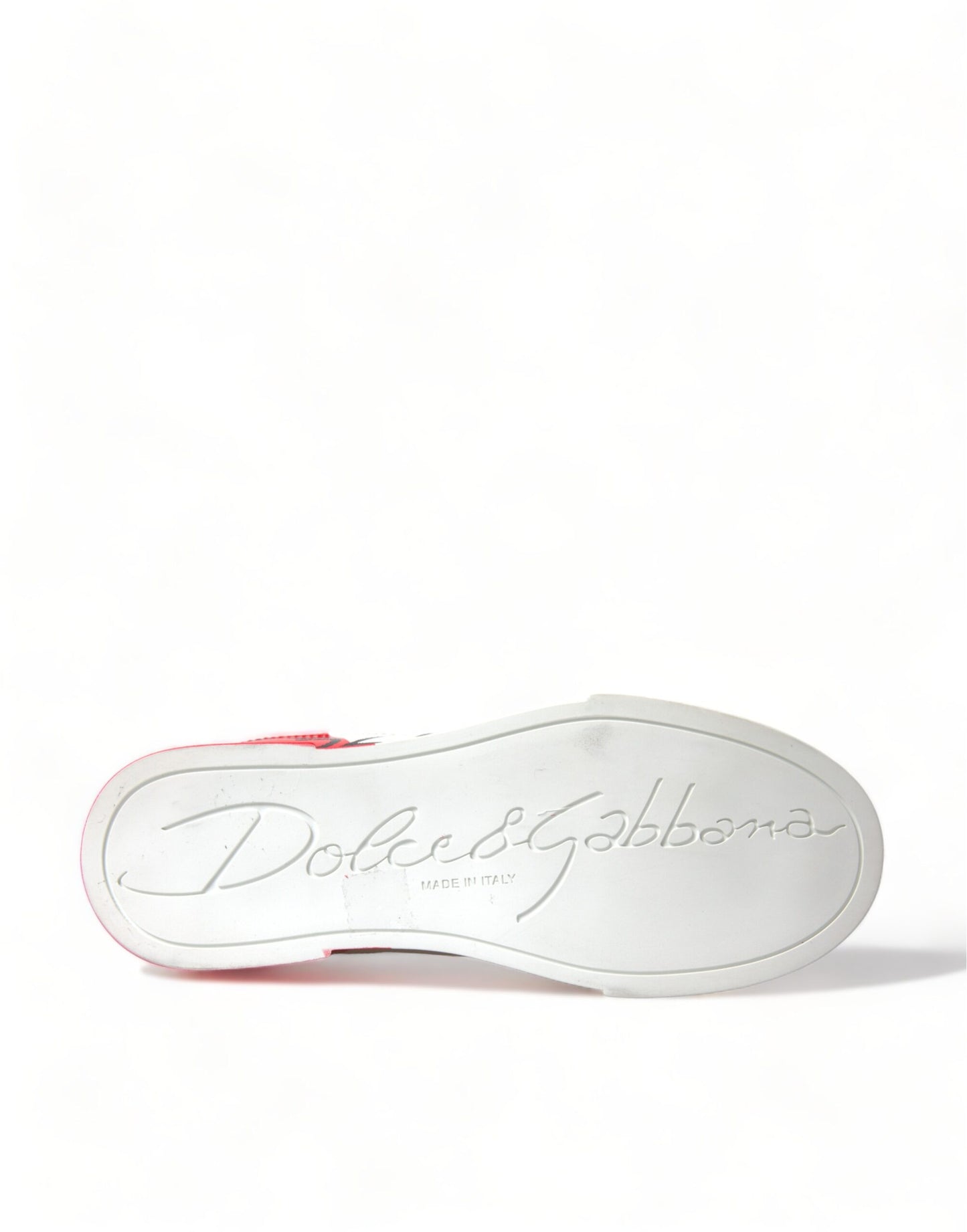 Dolce & Gabbana White Red Lace Up Womens Low Top Sneakers Shoes Curated Luxury Accessories by Orvyn