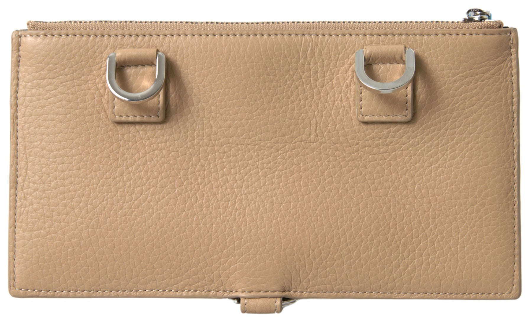 Dolce & Gabbana Beige Leather Shoulder Cardholder Shoulder Strap Wallet Curated Luxury Accessories by Orvyn