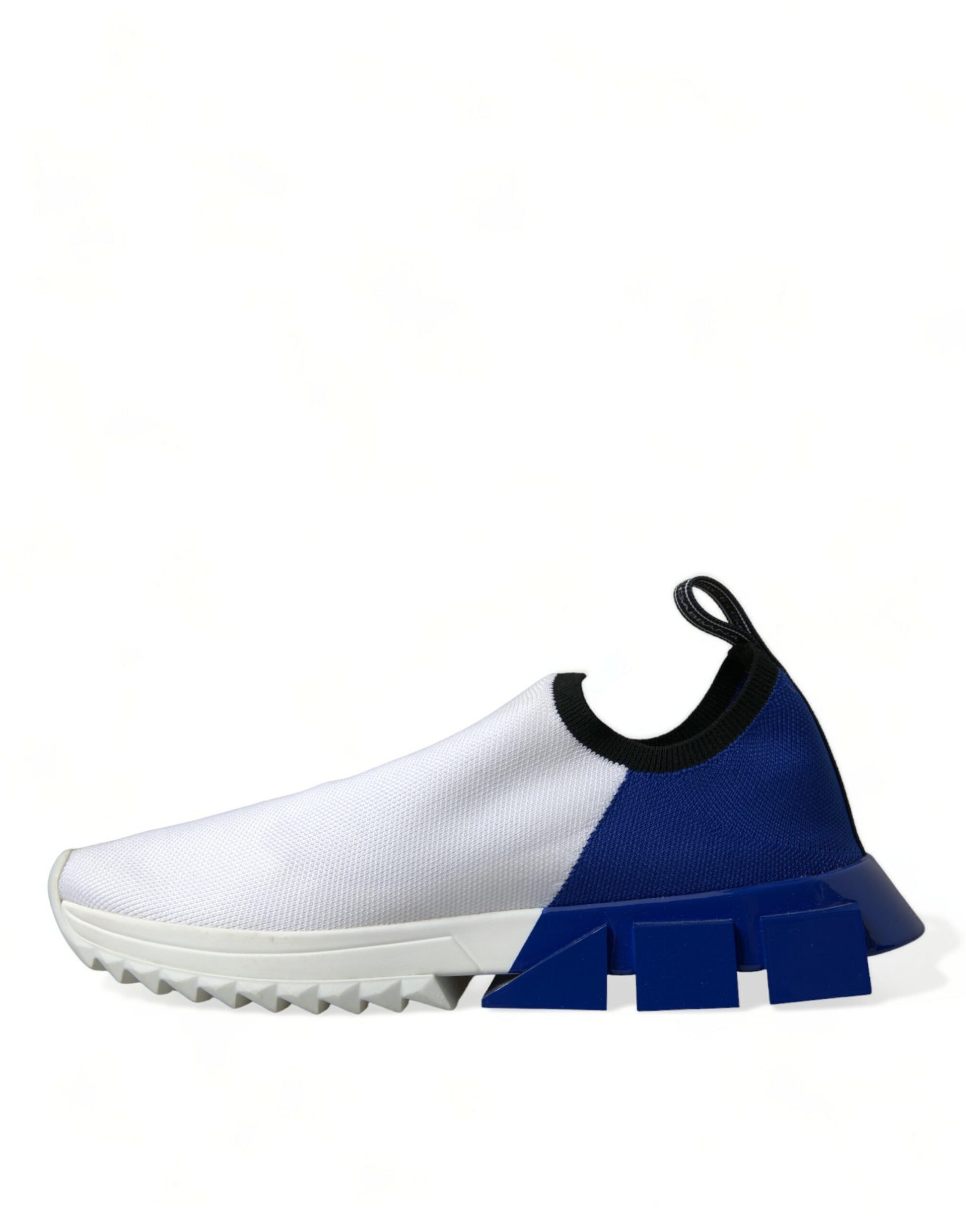 Dolce & Gabbana White Blue Sorrento Low Top Men Casual Sneakers Shoes Curated Luxury Accessories by Orvyn