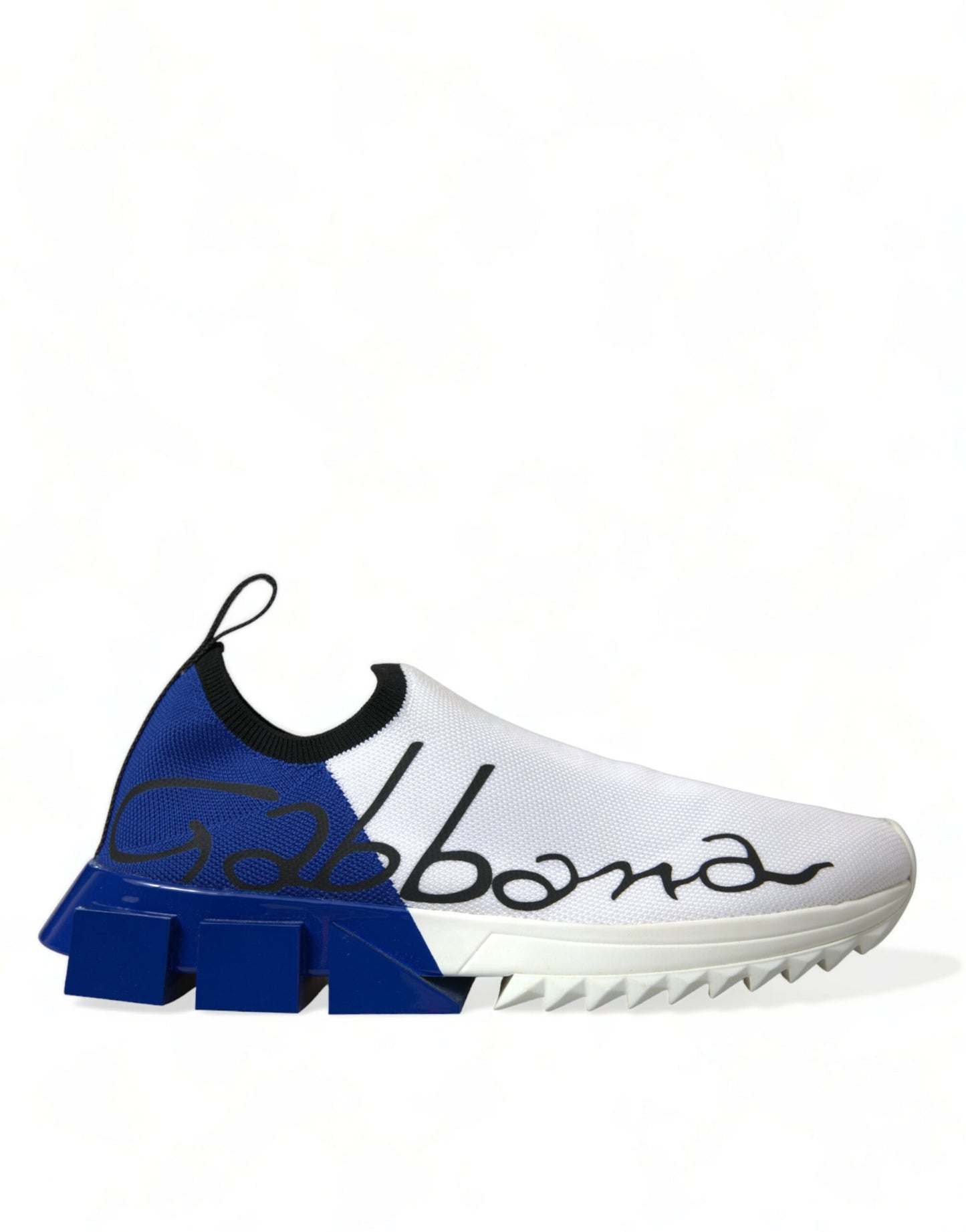 Dolce & Gabbana White Blue Sorrento Low Top Men Casual Sneakers Shoes Curated Luxury Accessories by Orvyn