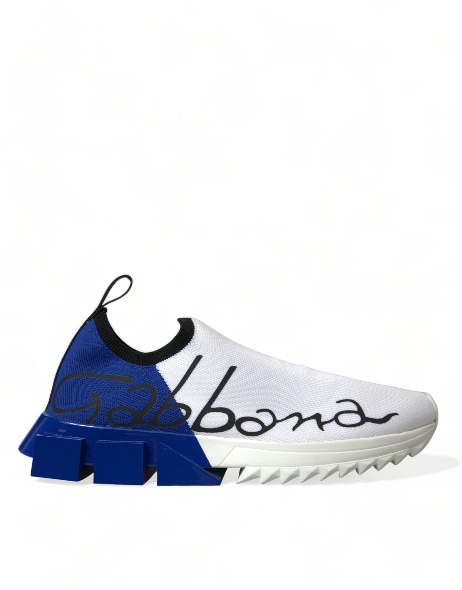 Dolce & Gabbana White Blue Sorrento Low Top Men Casual Sneakers Shoes Curated Luxury Accessories by Orvyn