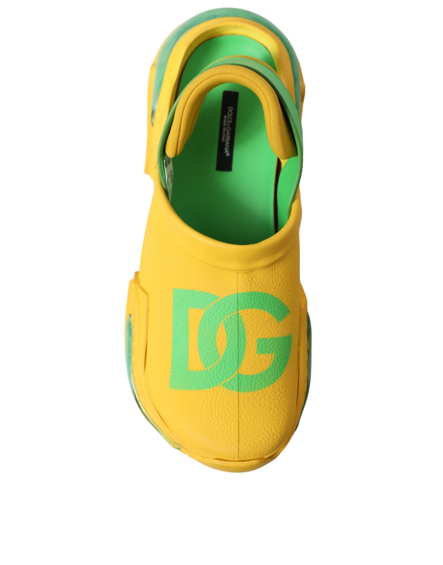Dolce & Gabbana Yellow Green Rubber Clogs Men Slippers Men Shoes Curated Luxury Accessories by Orvyn