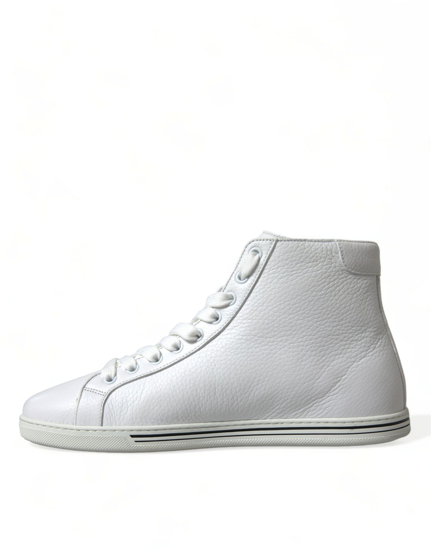 Dolce & Gabbana White Saint Tropez High Top Men Sneakers Shoes Curated Luxury Accessories by Orvyn