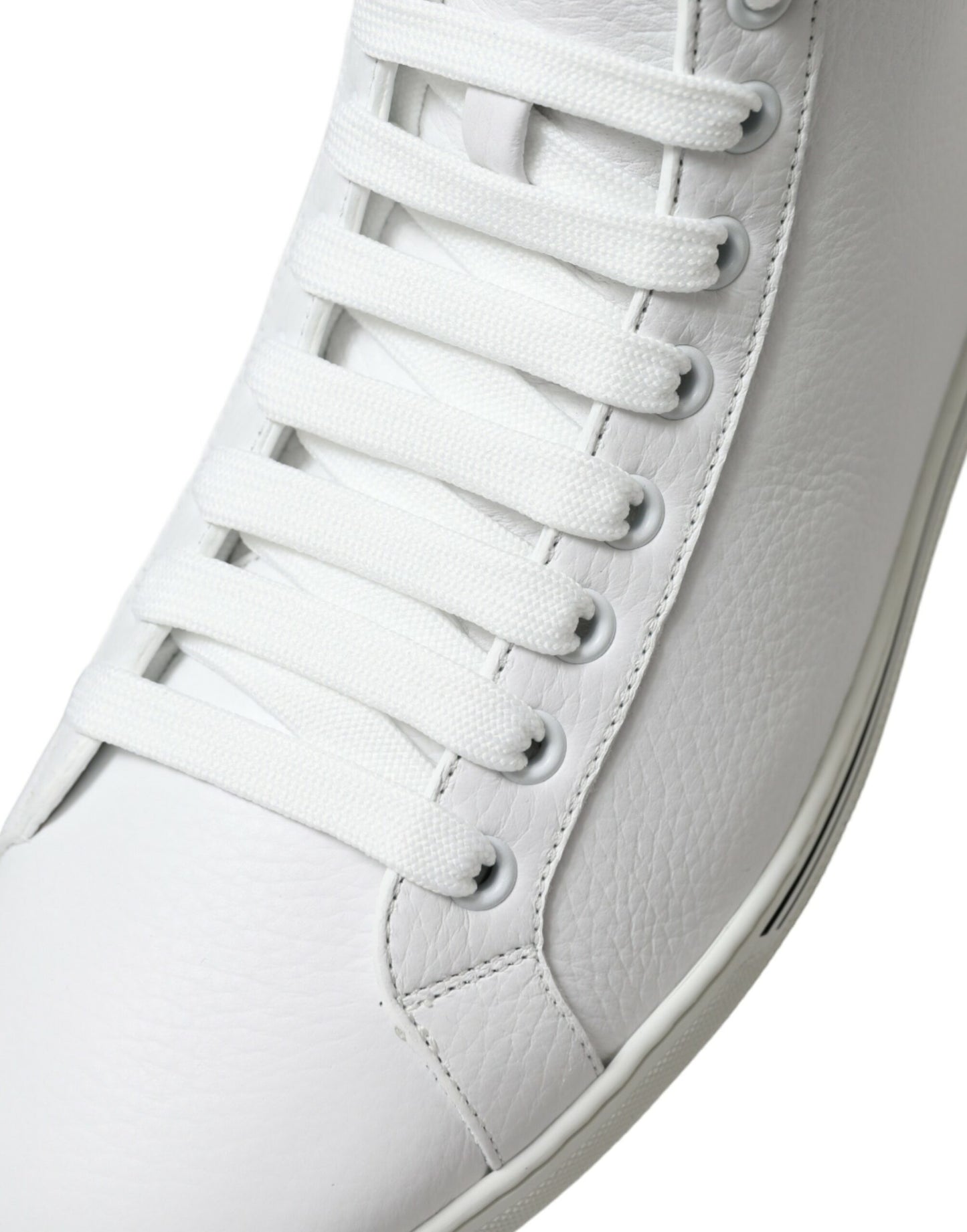 Dolce & Gabbana White Saint Tropez High Top Men Sneakers Shoes Curated Luxury Accessories by Orvyn