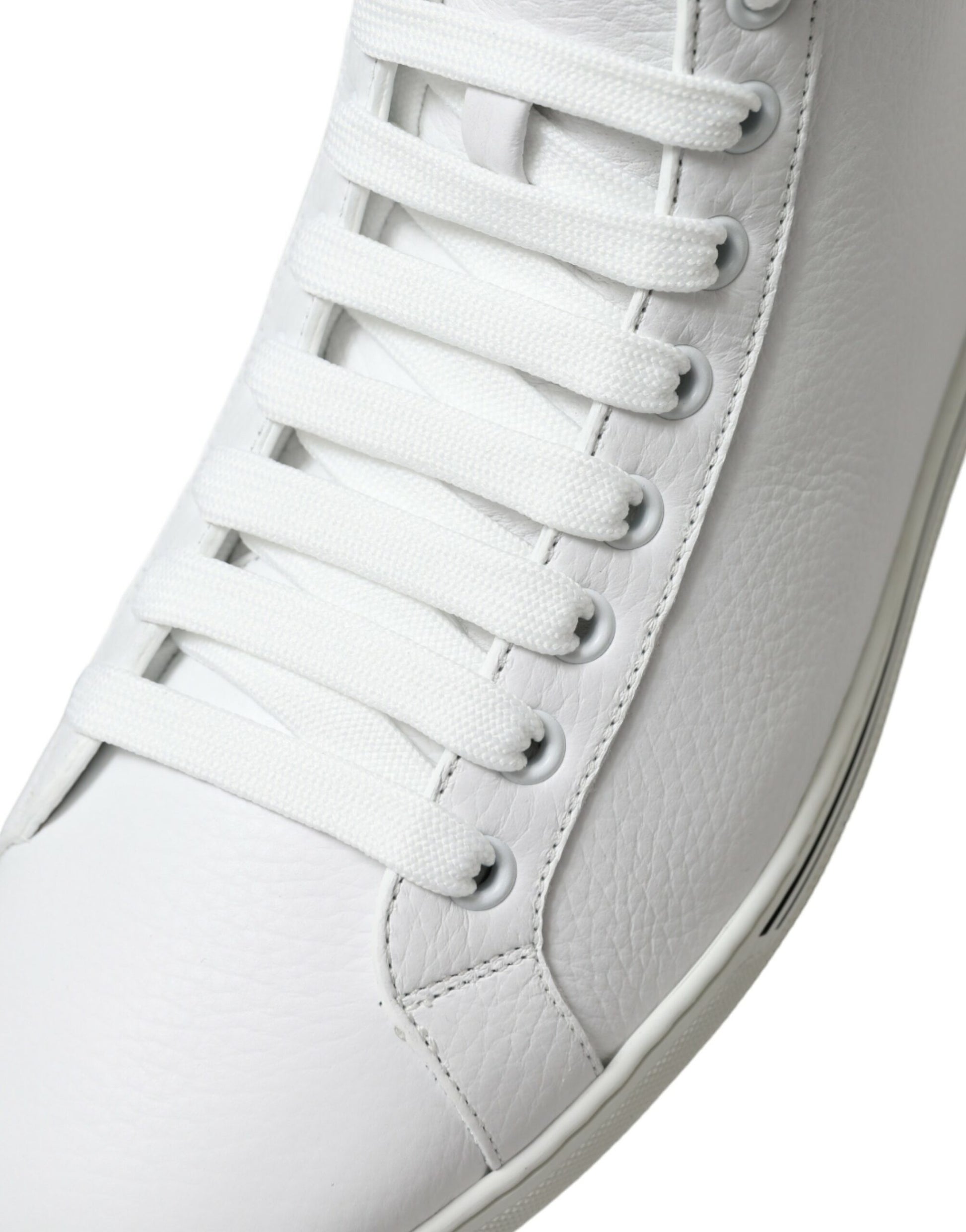 Dolce & Gabbana White Saint Tropez High Top Men Sneakers Shoes Curated Luxury Accessories by Orvyn