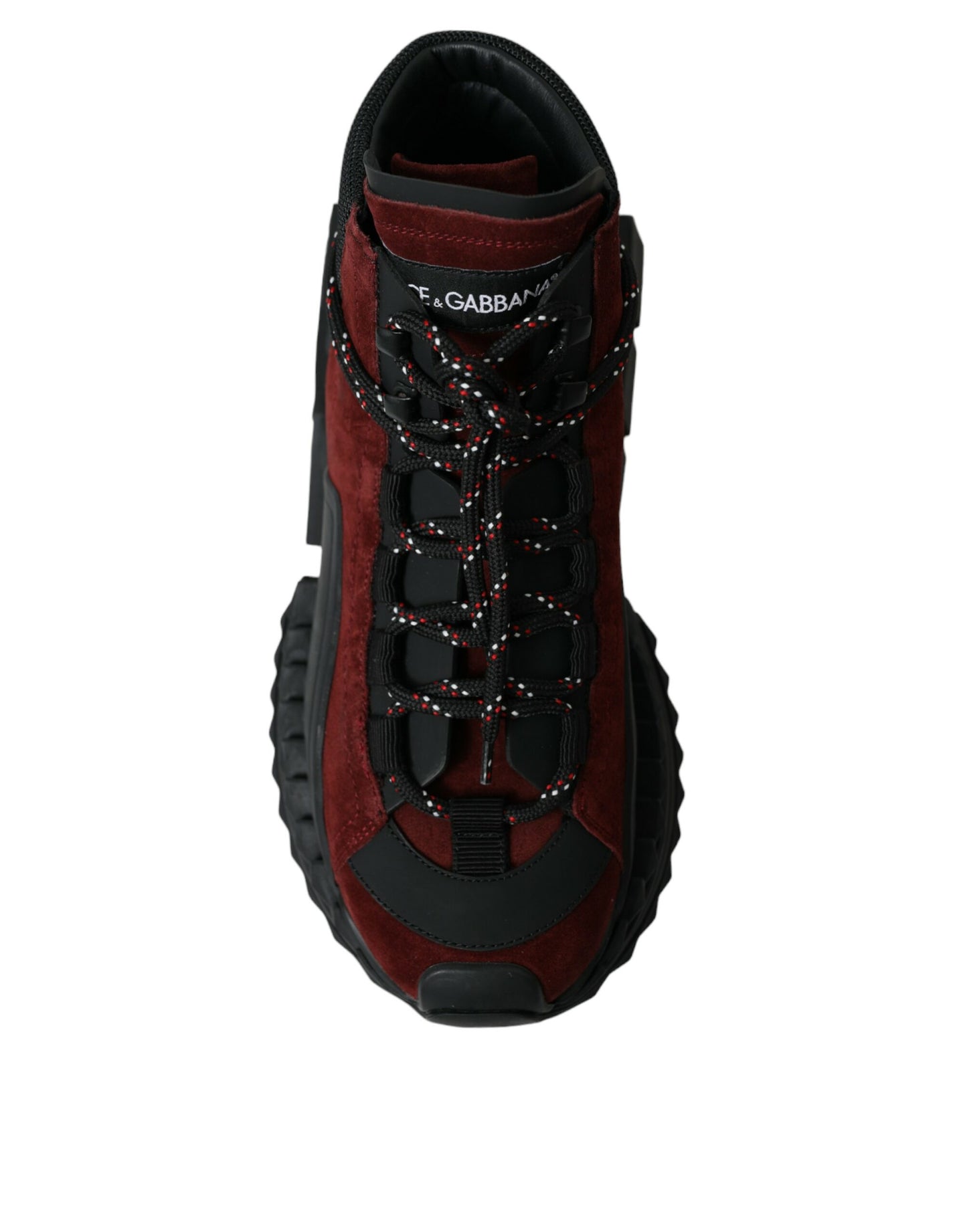 Dolce & Gabbana Burgundy Super King High Top Men Sneakers Shoes Curated Luxury Accessories by Orvyn