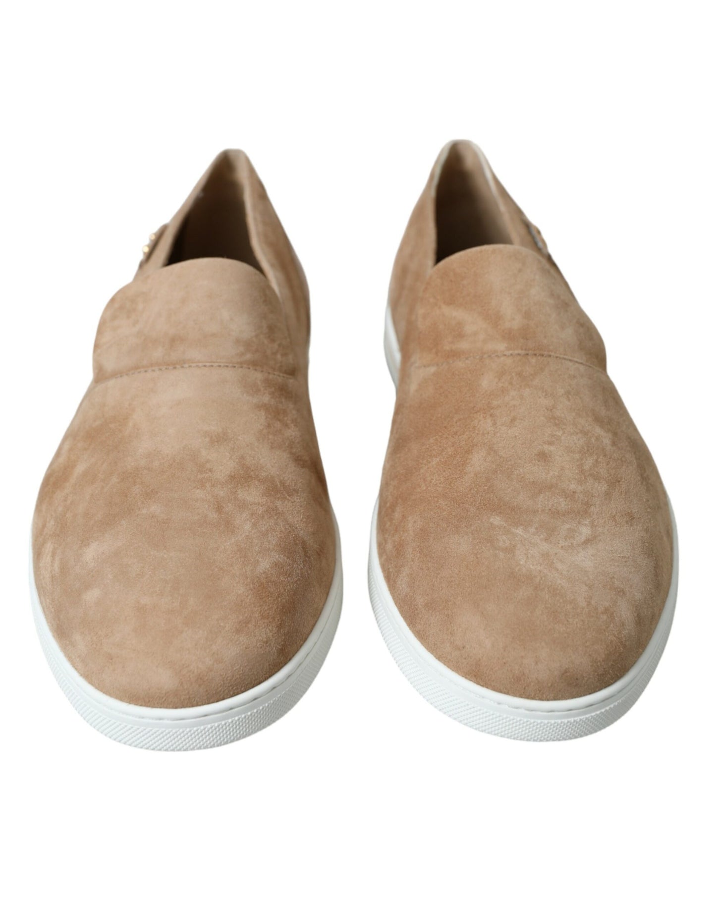 Dolce & Gabbana Beige Suede Caiman Men Loafers Slippers Shoes Curated Luxury Accessories by Orvyn
