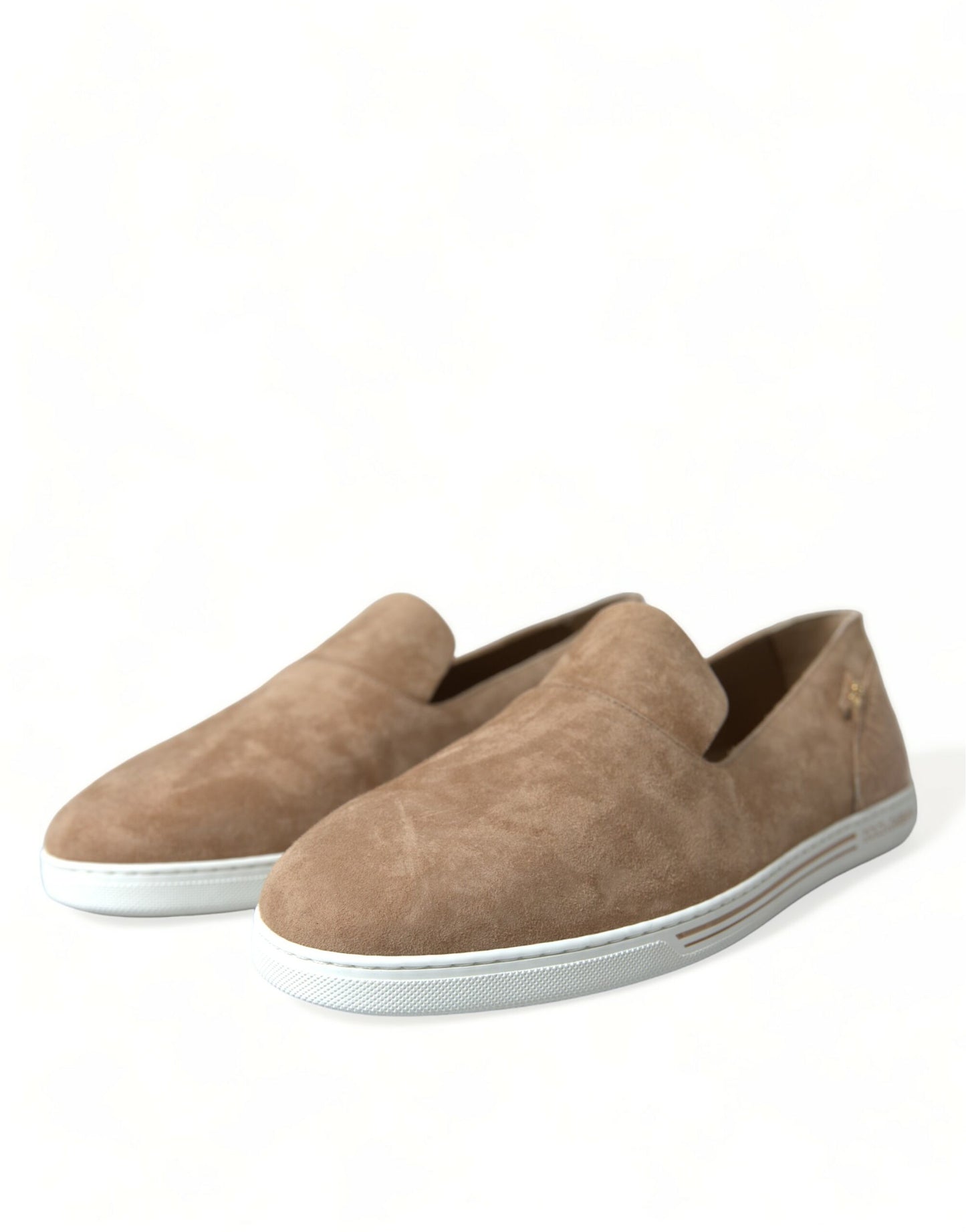 Dolce & Gabbana Beige Suede Caiman Men Loafers Slippers Shoes Curated Luxury Accessories by Orvyn