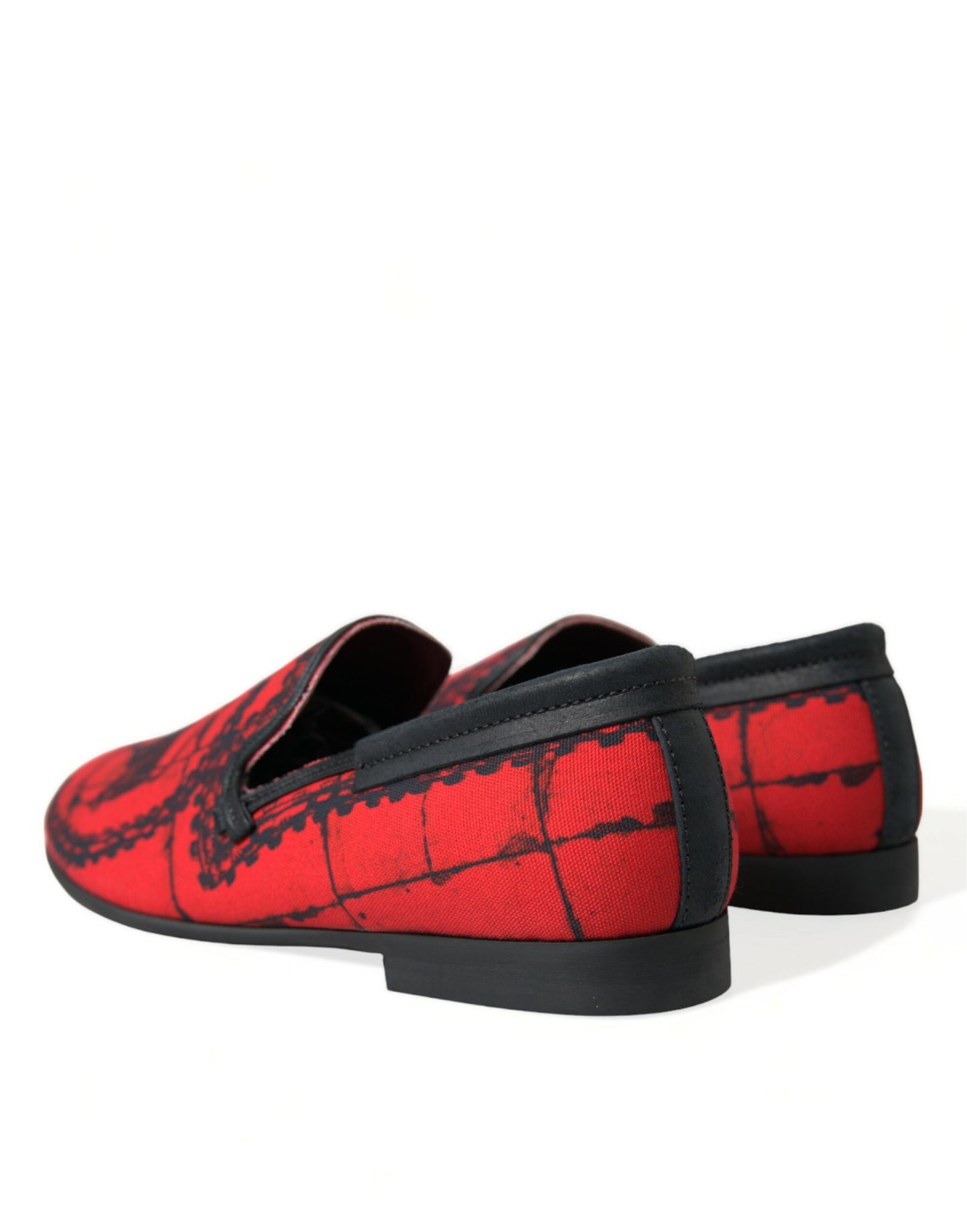Dolce & Gabbana Red Black Torero Loafers Slippers Men Shoes Curated Luxury Accessories by Orvyn