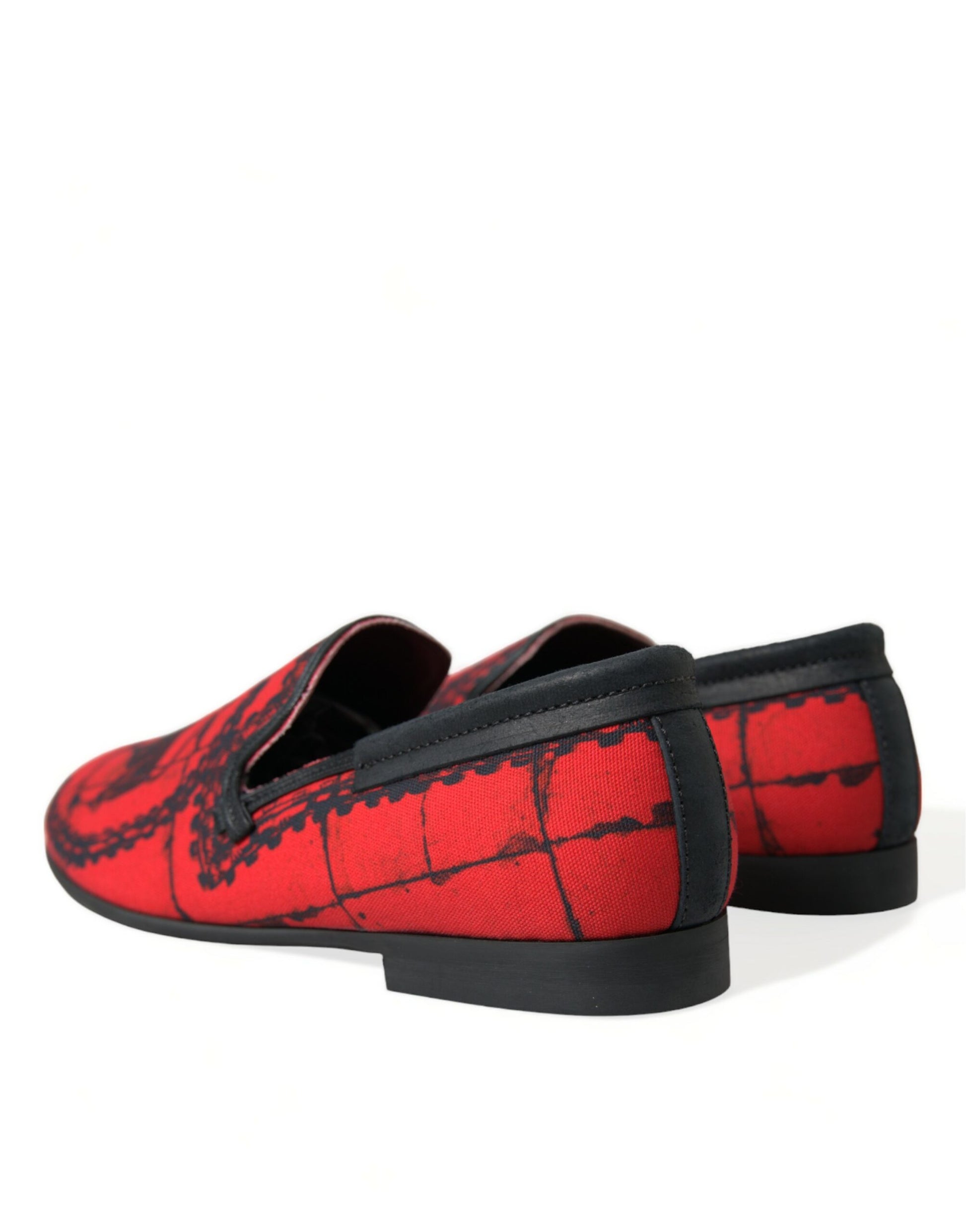 Dolce & Gabbana Red Black Torero Loafers Slippers Men Shoes Curated Luxury Accessories by Orvyn
