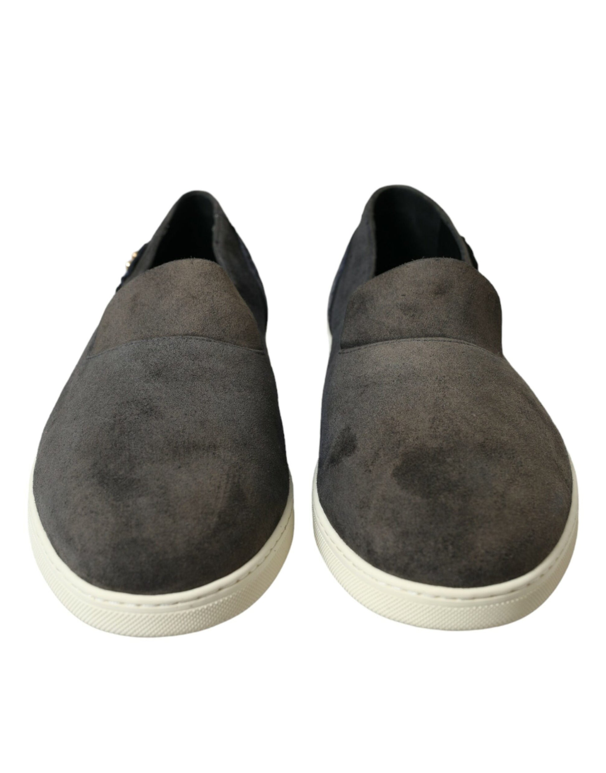 Dolce & Gabbana Blue Suede Caiman Men Loafers Slippers Shoes Curated Luxury Accessories by Orvyn