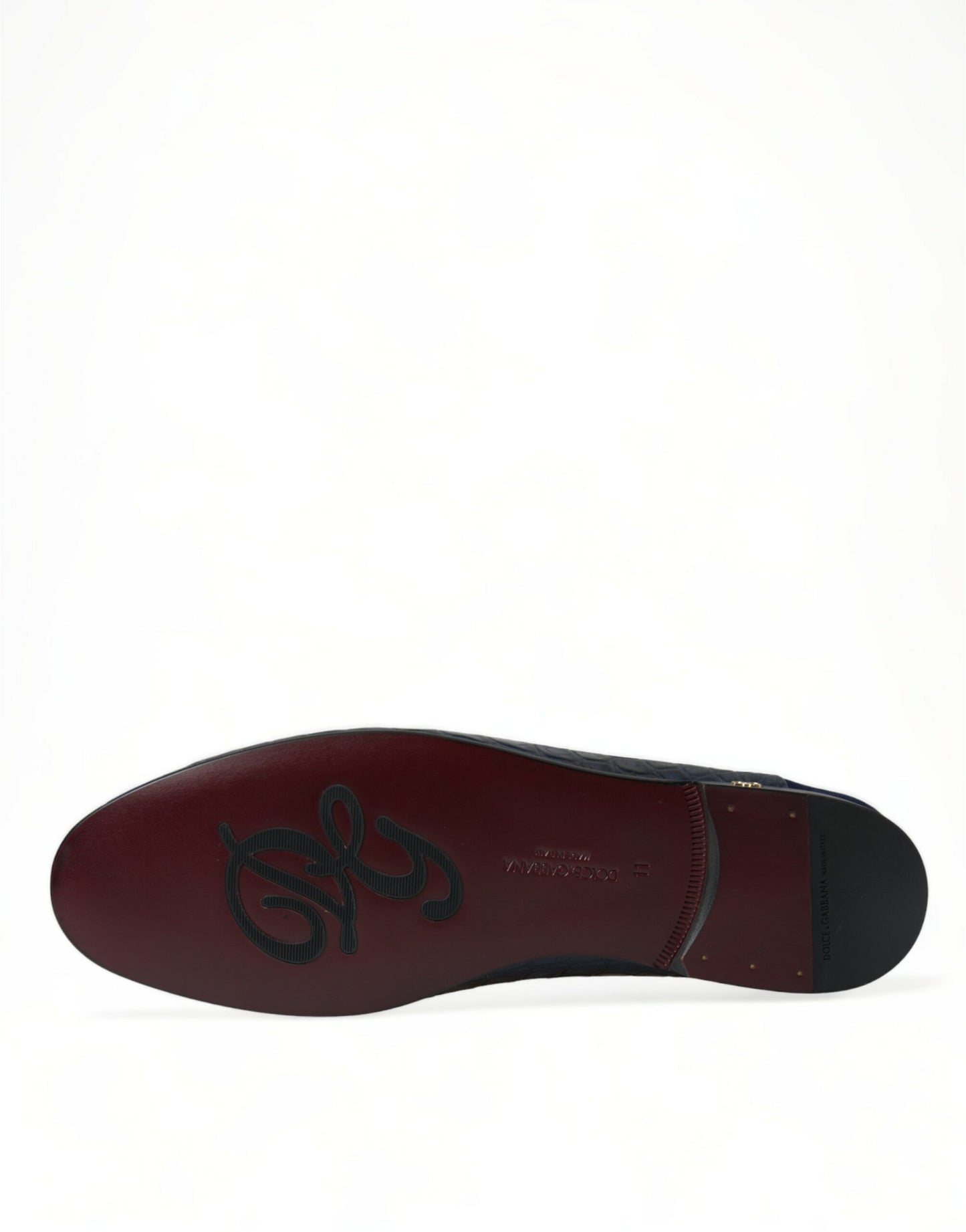 Dolce & Gabbana Blue Crocodile Leather Loafers Slip On Shoes Curated Luxury Accessories by Orvyn