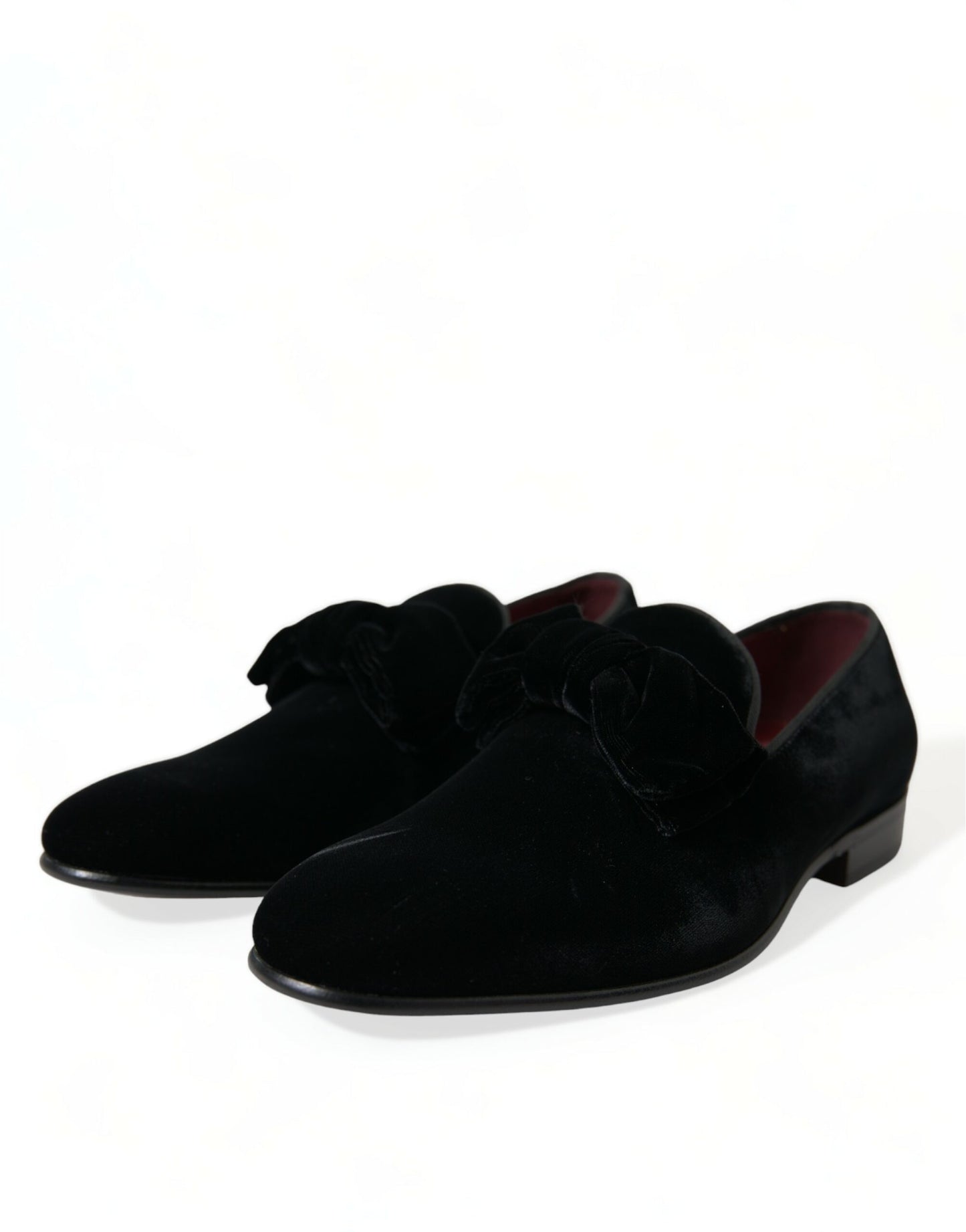 Dolce & Gabbana Black Velvet Loafers Formal Dress Shoes Curated Luxury Accessories by Orvyn