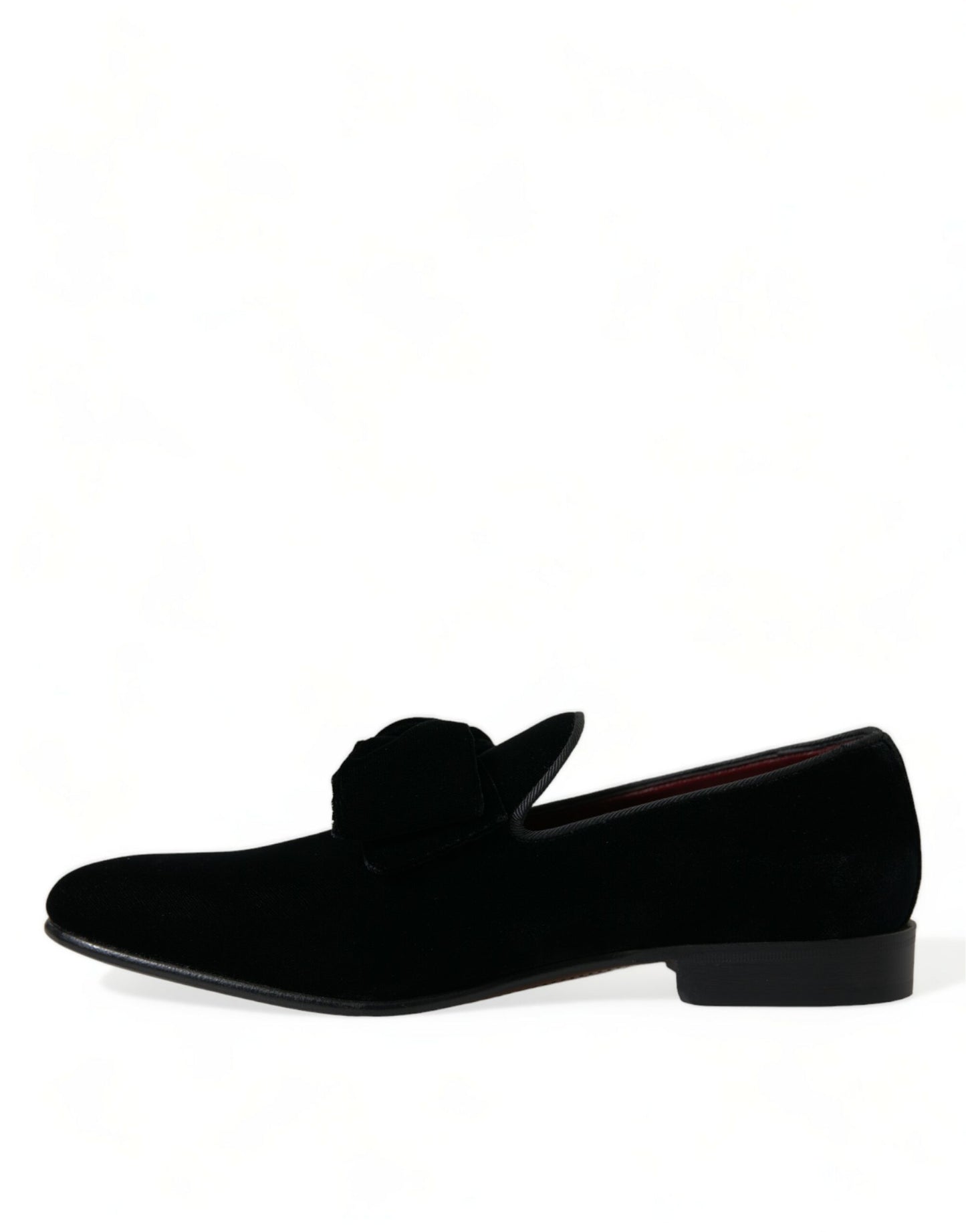 Dolce & Gabbana Black Velvet Loafers Formal Dress Shoes Curated Luxury Accessories by Orvyn