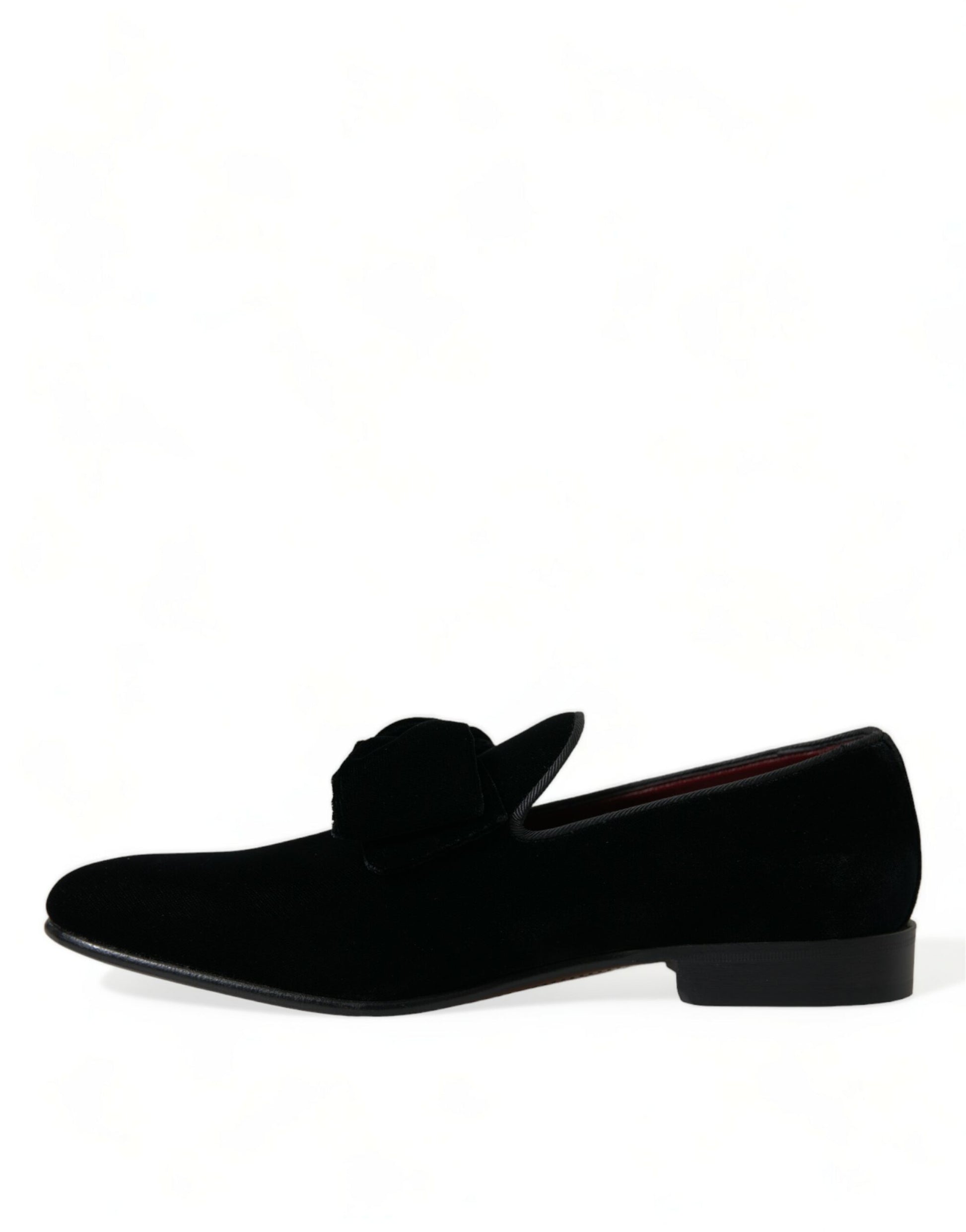 Dolce & Gabbana Black Velvet Loafers Formal Dress Shoes Curated Luxury Accessories by Orvyn