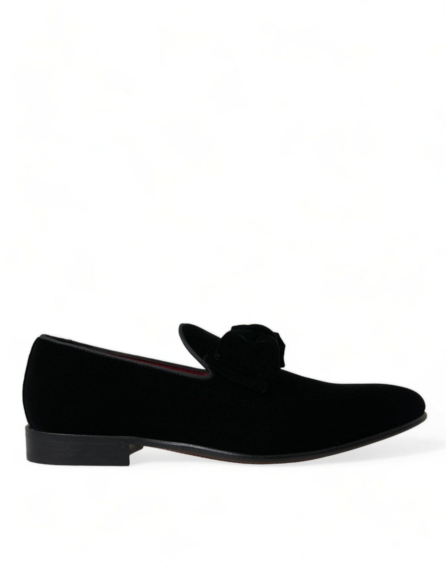 Dolce & Gabbana Black Velvet Loafers Formal Dress Shoes Curated Luxury Accessories by Orvyn
