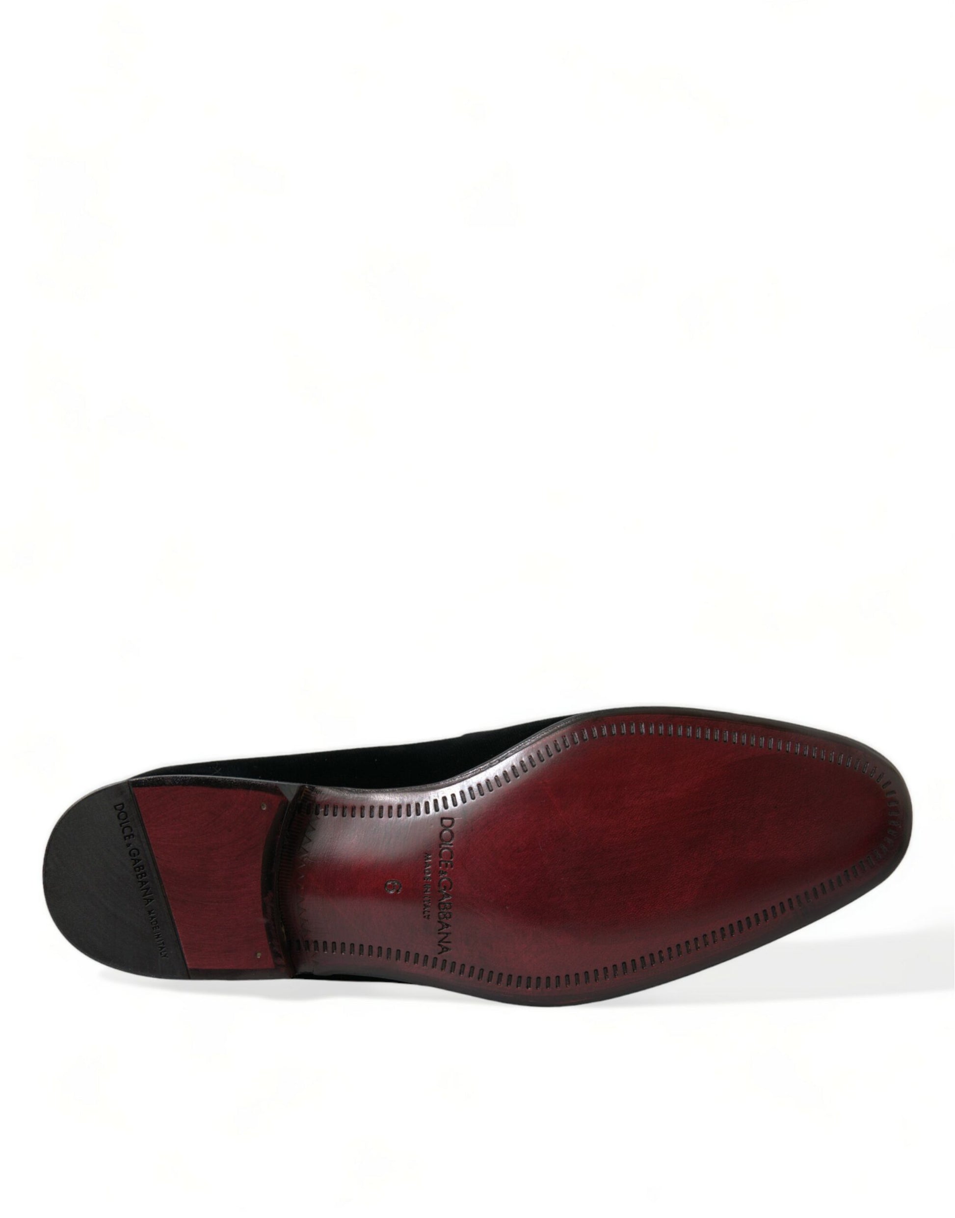 Dolce & Gabbana Black Velvet Loafers Formal Dress Shoes Curated Luxury Accessories by Orvyn