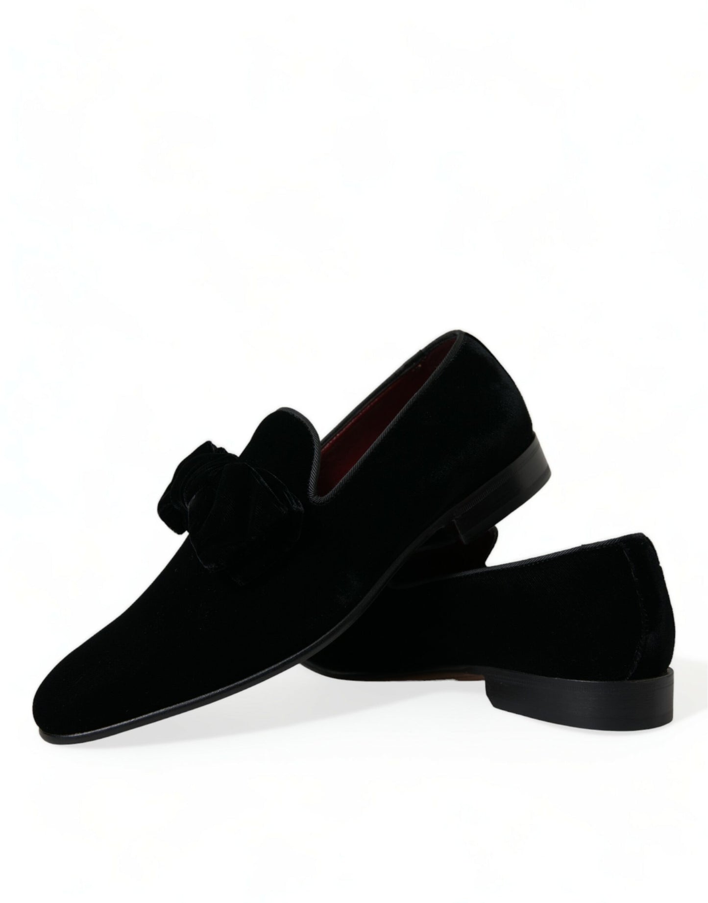 Dolce & Gabbana Black Velvet Loafers Formal Dress Shoes Curated Luxury Accessories by Orvyn