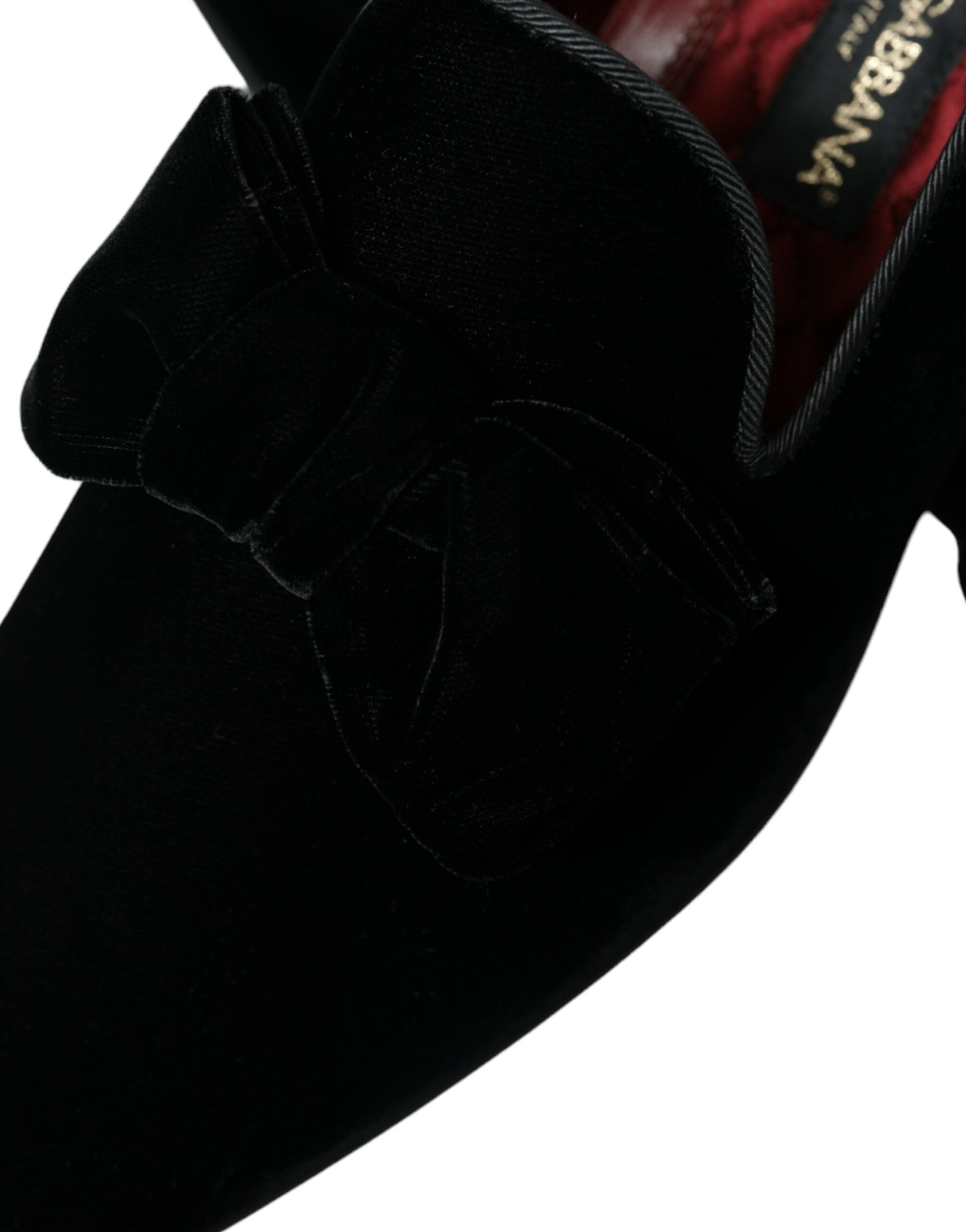 Dolce & Gabbana Black Velvet Loafers Formal Dress Shoes Curated Luxury Accessories by Orvyn