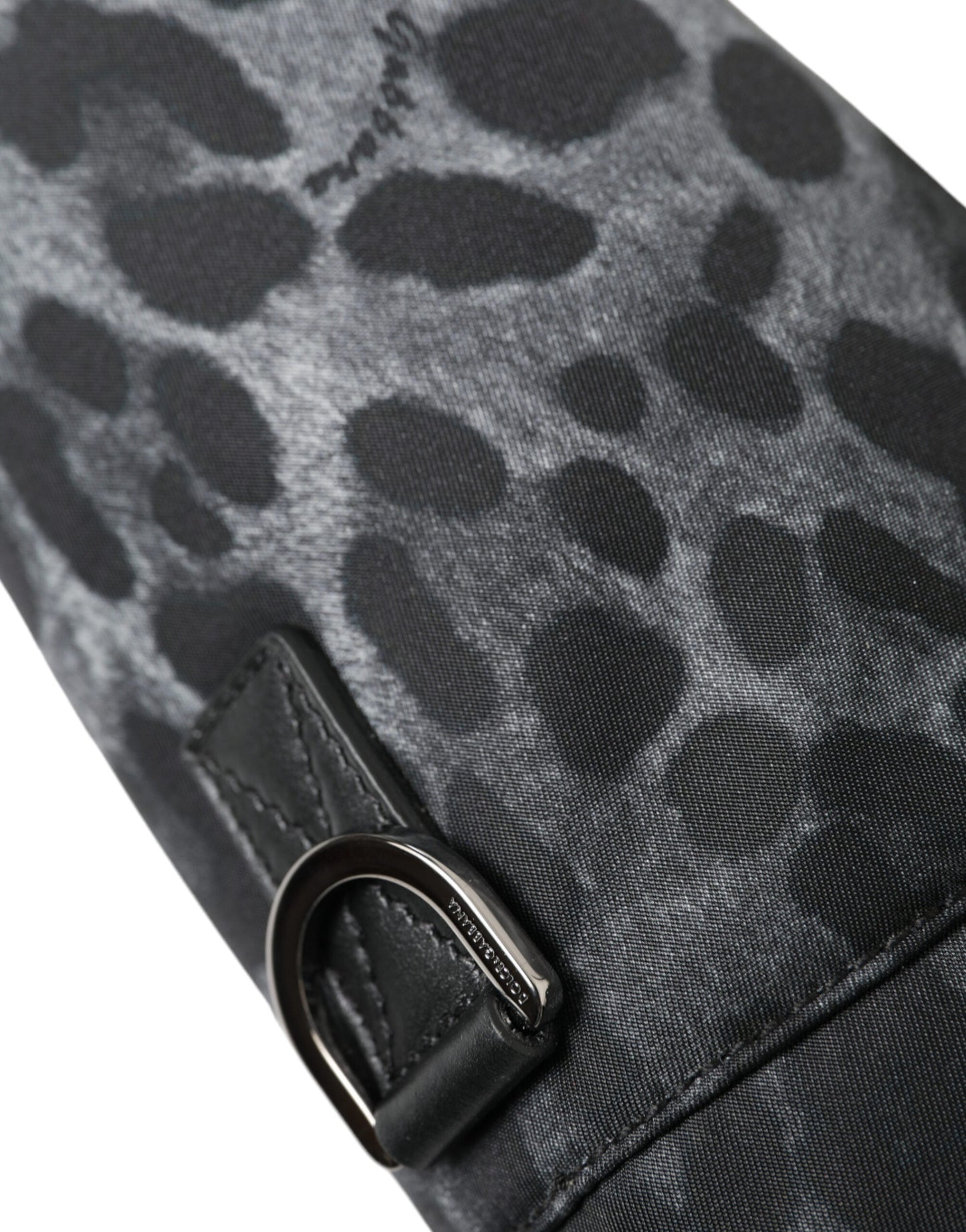 Dolce & Gabbana Black Leopard Round Slim Tote Bottle Cage Bag schwarz
