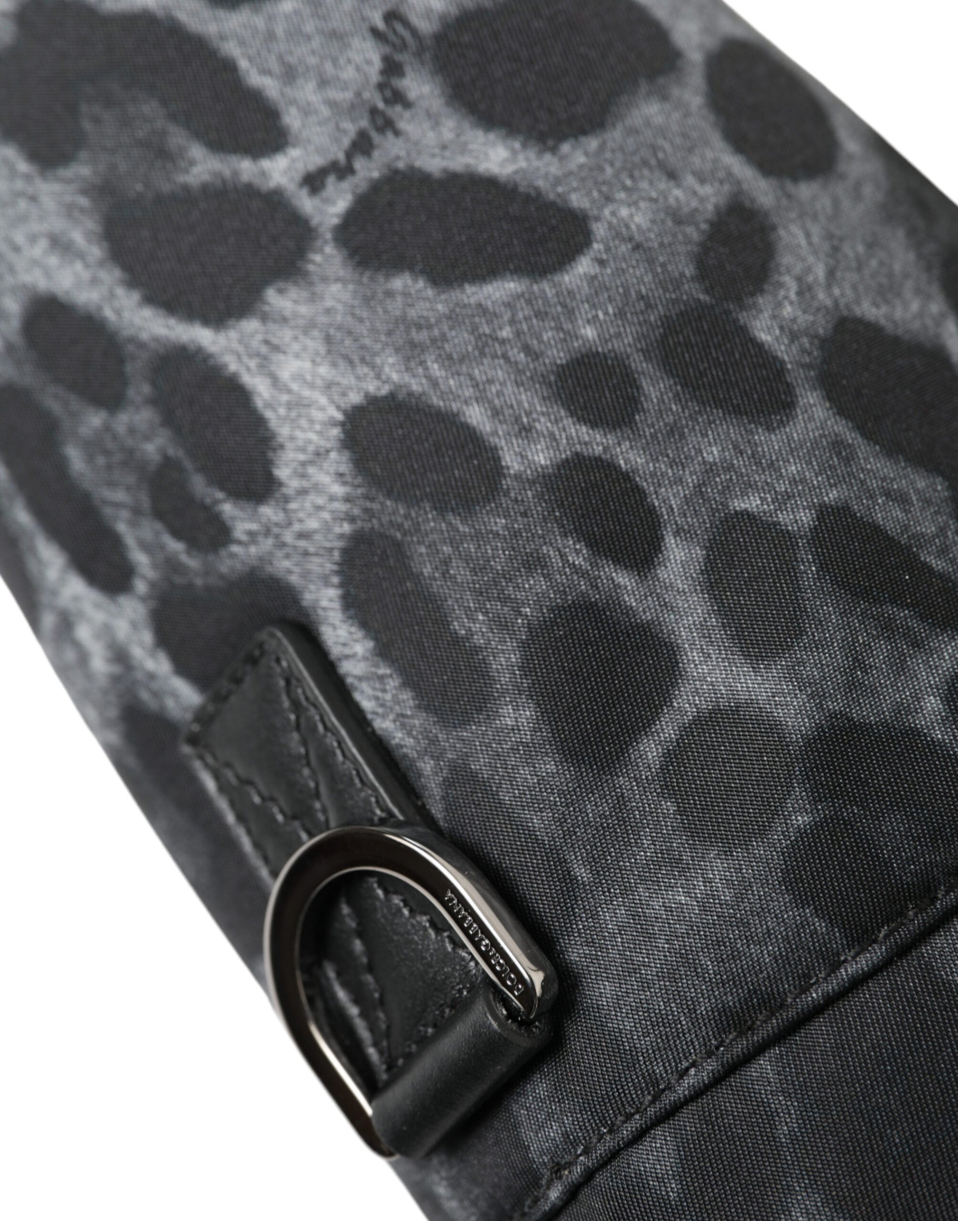 Dolce & Gabbana Black Leopard Round Slim Tote Bottle Cage Bag schwarz