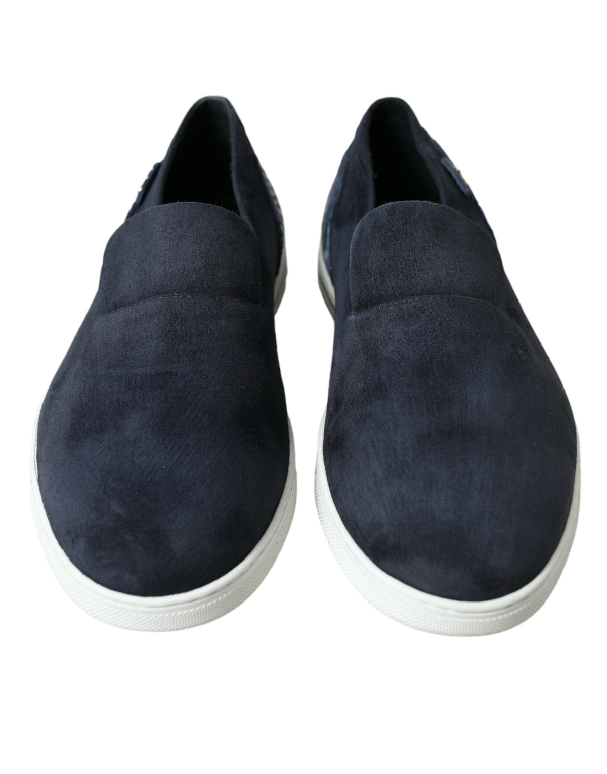 Dolce & Gabbana Blue Suede Caiman Loafers Saint Tropez Shoes blau
