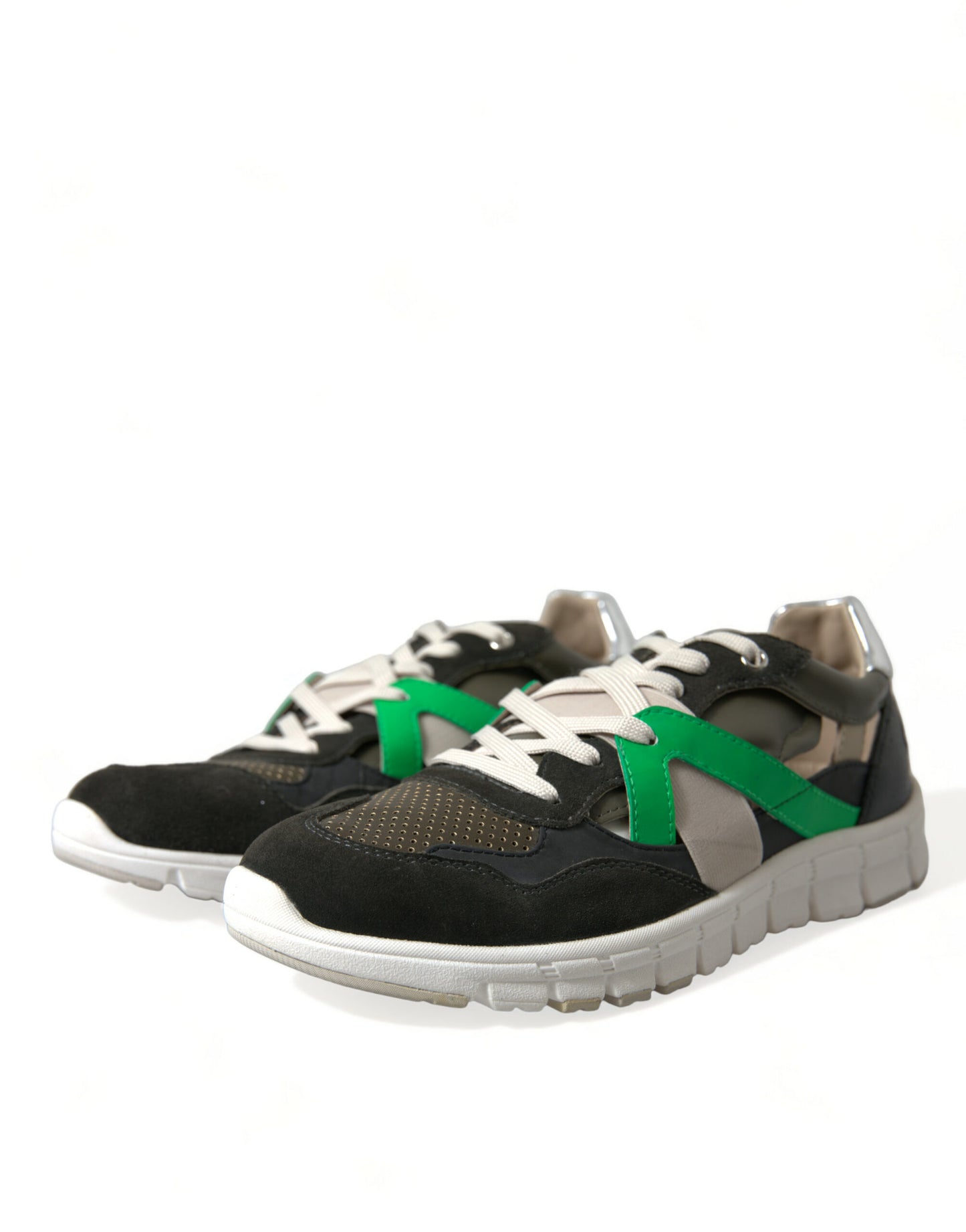 Dolce & Gabbana Multicolor Leather Suede Low Top Sneakers Shoes Curated Luxury Accessories by Orvyn