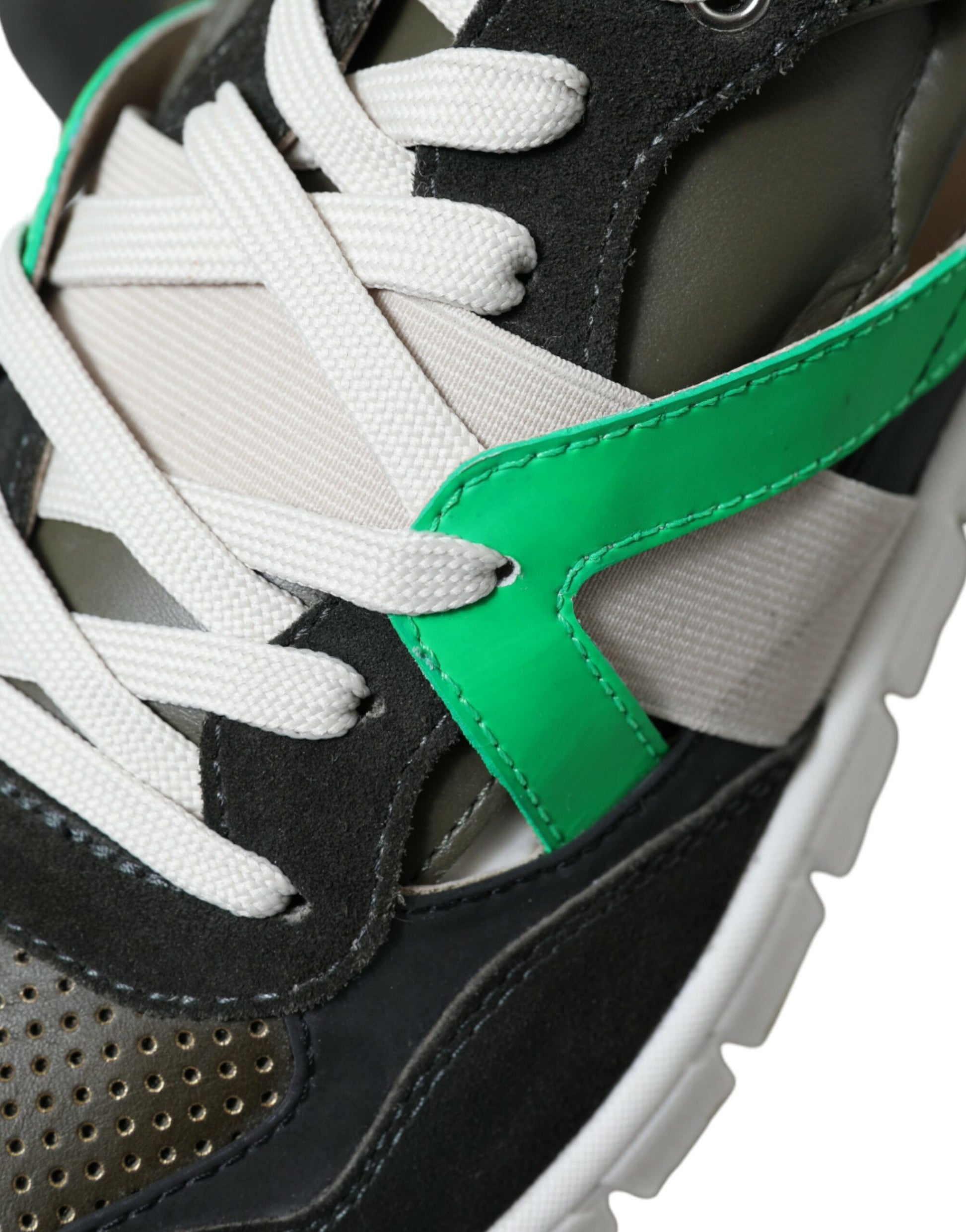 Dolce & Gabbana Multicolor Leather Suede Low Top Sneakers Shoes Curated Luxury Accessories by Orvyn