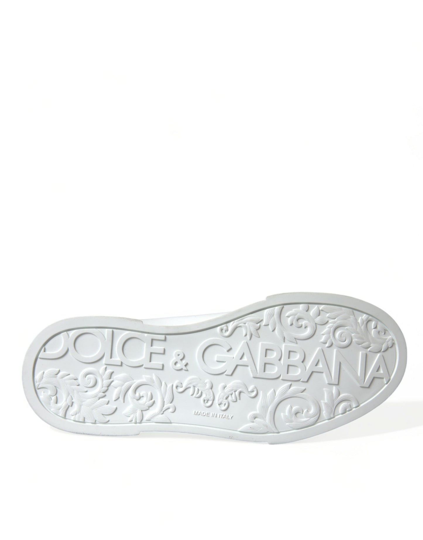 Dolce & Gabbana White Green Leather Portofino Sneakers Shoes Curated Luxury Accessories by Orvyn