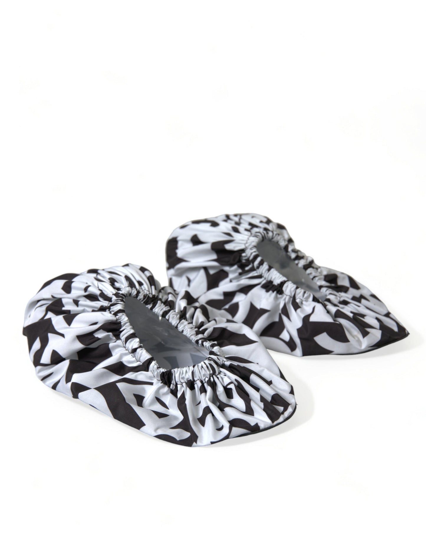 Dolce & Gabbana White Logo Print Nylon Slip On Flats Shoes Curated Luxury Accessories by Orvyn