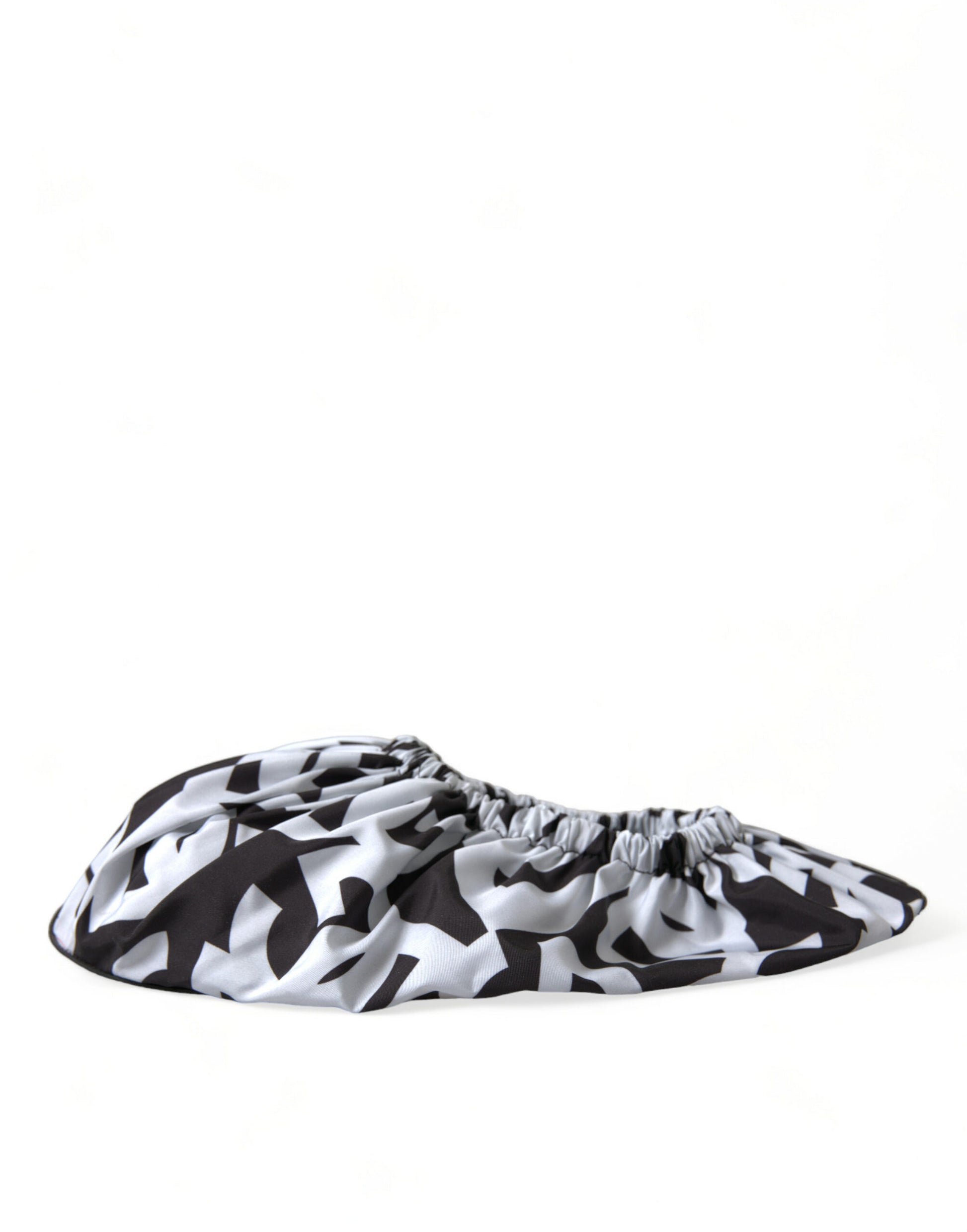 Dolce & Gabbana White Logo Print Nylon Slip On Flats Shoes Curated Luxury Accessories by Orvyn