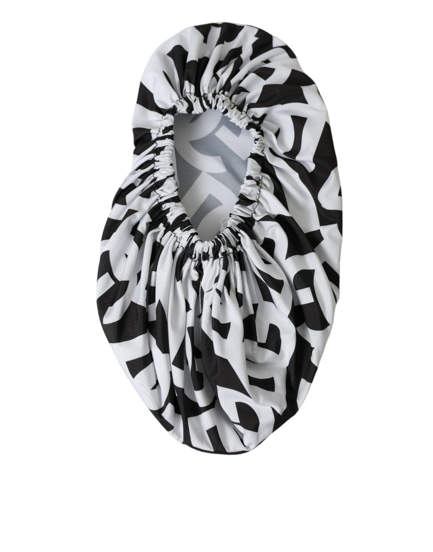 Dolce & Gabbana White Logo Print Nylon Slip On Flats Shoes Curated Luxury Accessories by Orvyn