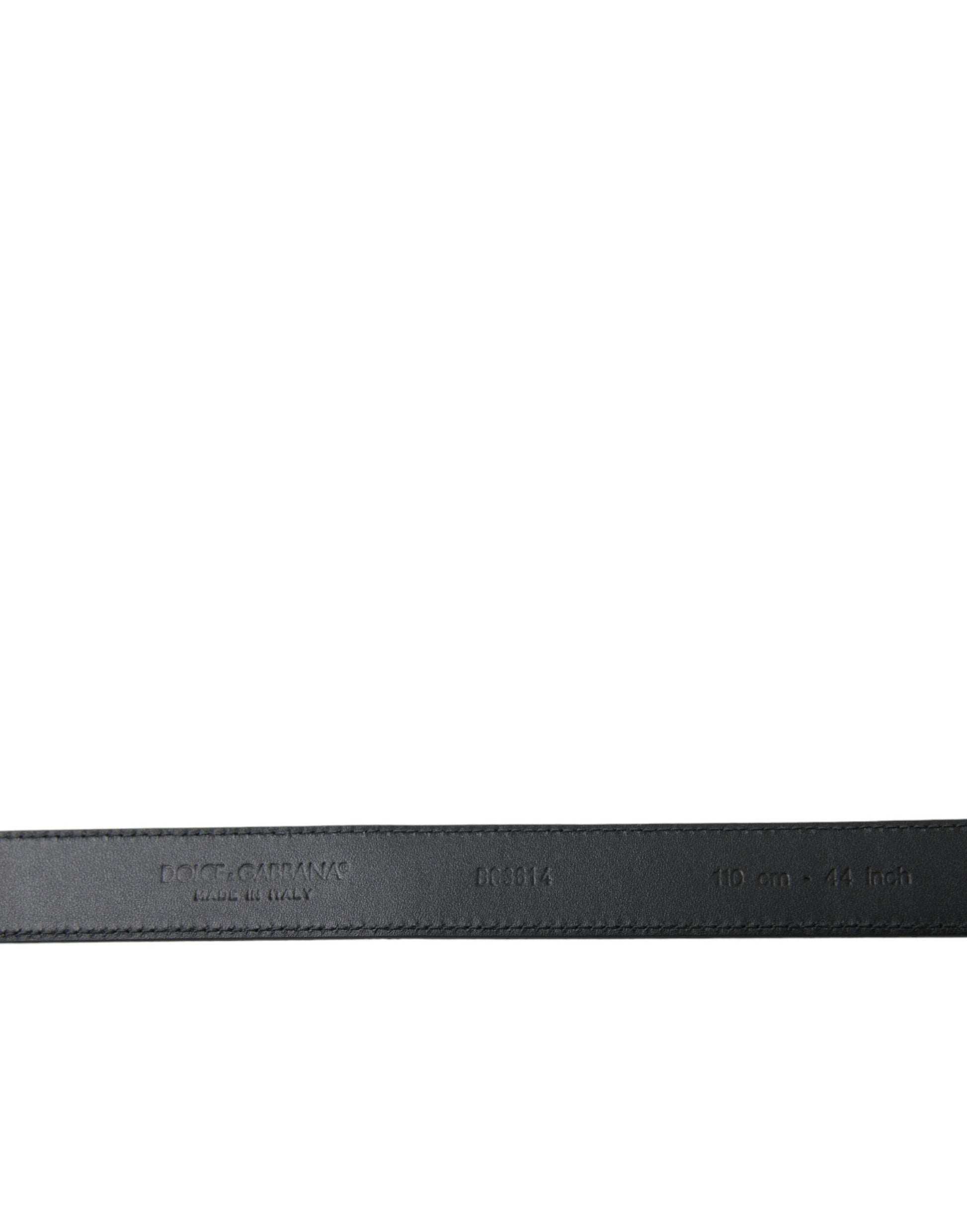 Dolce & Gabbana Black Goat Leather Antique Metal Buckle Belt Curated Luxury Accessories by Orvyn