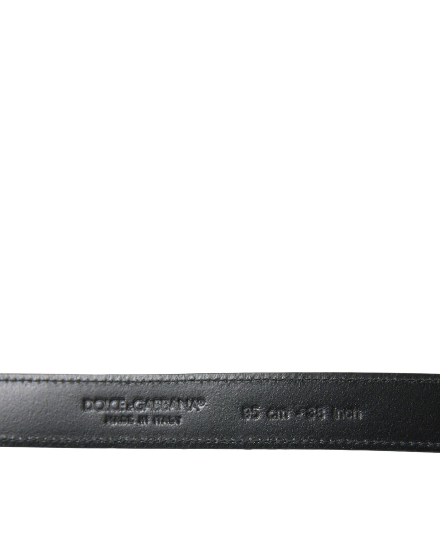 Dolce & Gabbana Black Leather Silver Metal Buckle Belt Curated Luxury Accessories by Orvyn