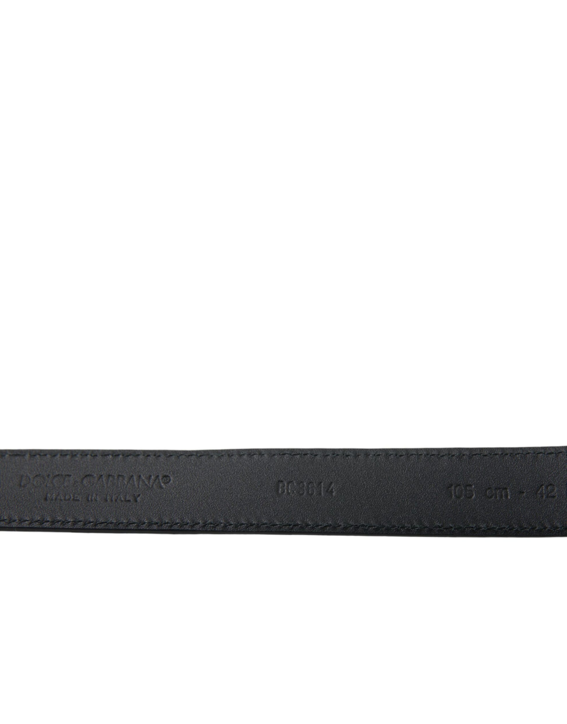 Dolce & Gabbana Blue Suede Leather Gold Metal Buckle Belt Curated Luxury Accessories by Orvyn