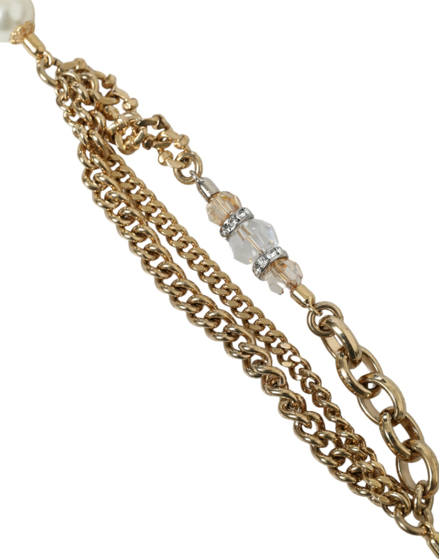 Dolce & Gabbana Blue Braided Gold Brass Chain Waist Belt Curated Luxury Accessories by Orvyn
