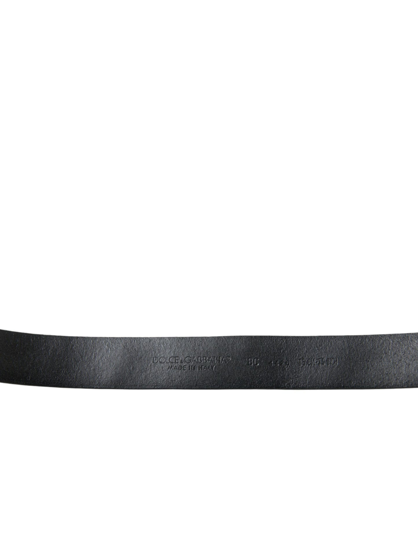 Dolce & Gabbana Black Embellished Leather Engraved Buckle Belt Curated Luxury Accessories by Orvyn